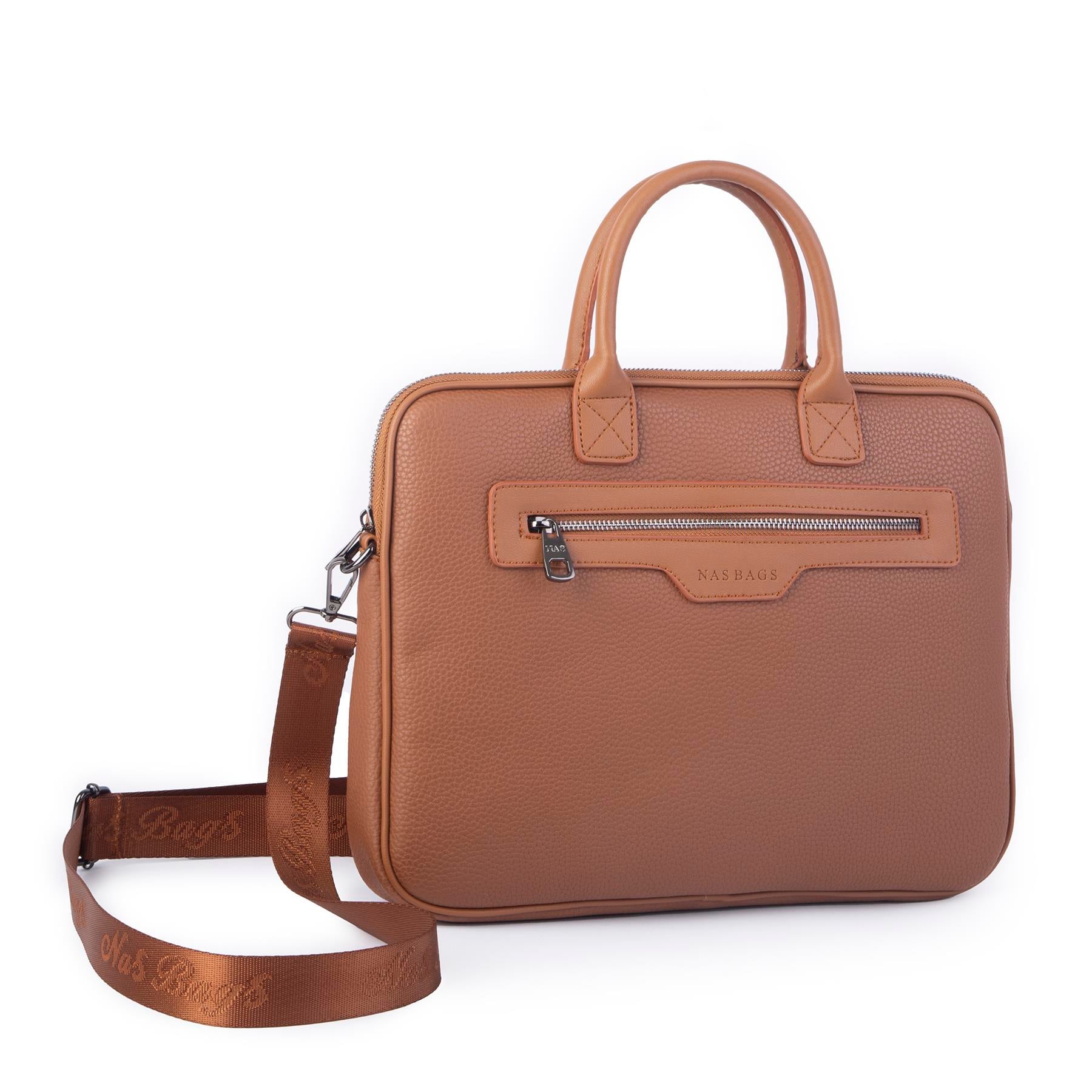 Nas Bag Unisex Business Bag Laptop ve Evrak Çantası El ve Çapraz Çanta Taba   Belinda 