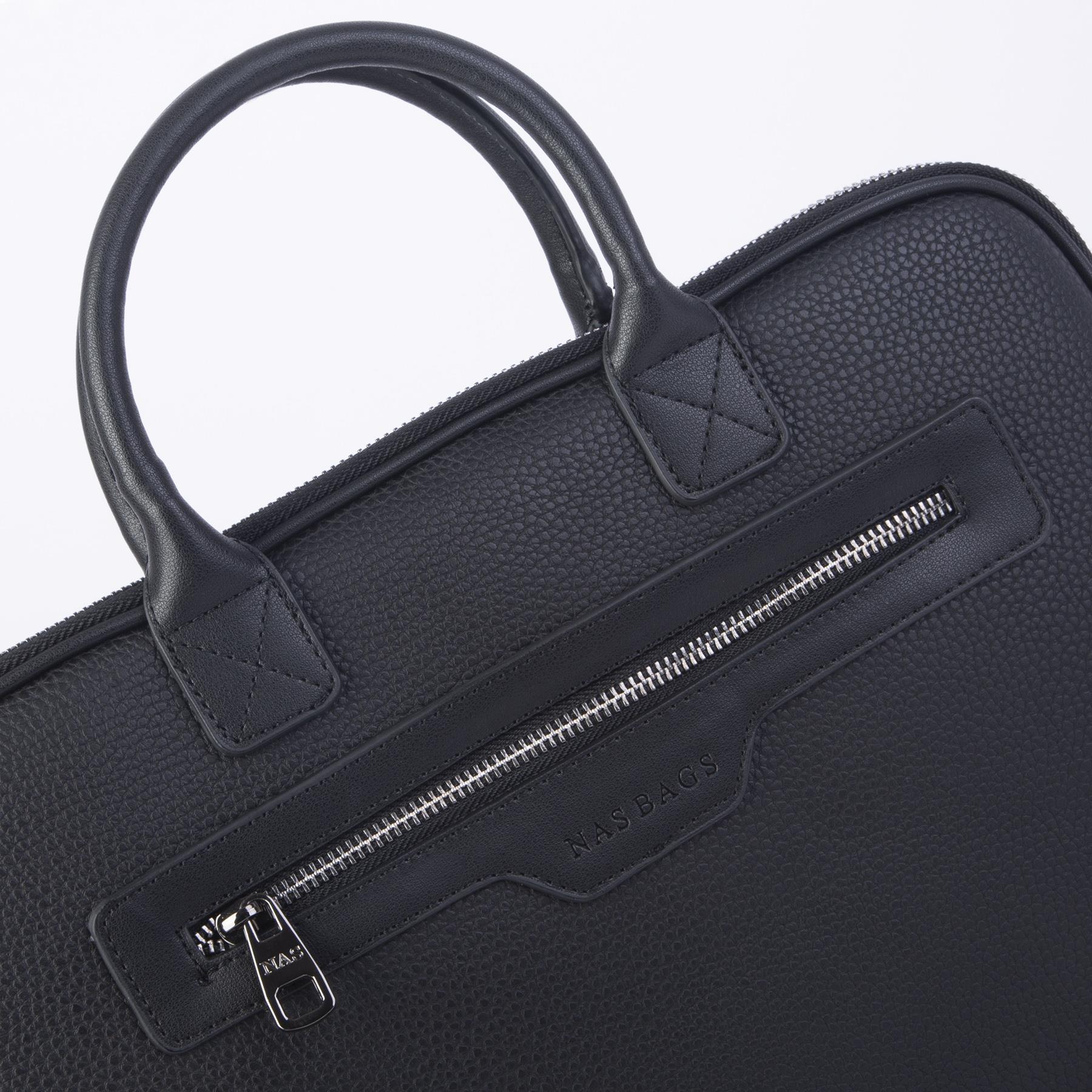 Nas Bag Unisex Business Bag Laptop ve Evrak Çantası El ve Çapraz Çanta Siyah   Belinda 
