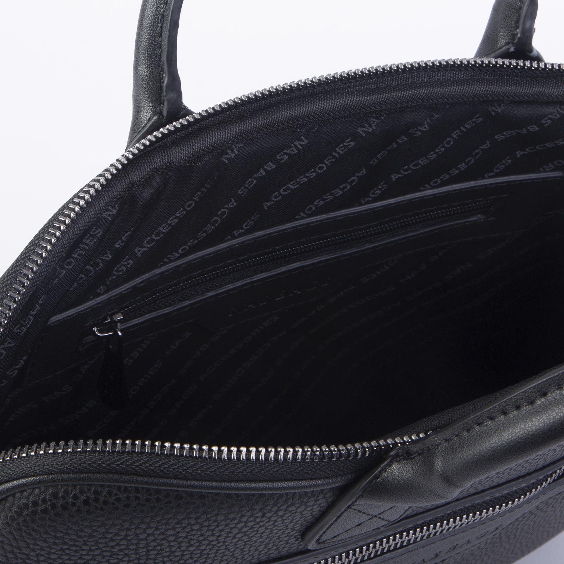Nas Bag Unisex Business Bag Laptop ve Evrak Çantası El ve Çapraz Çanta Siyah   Belinda 