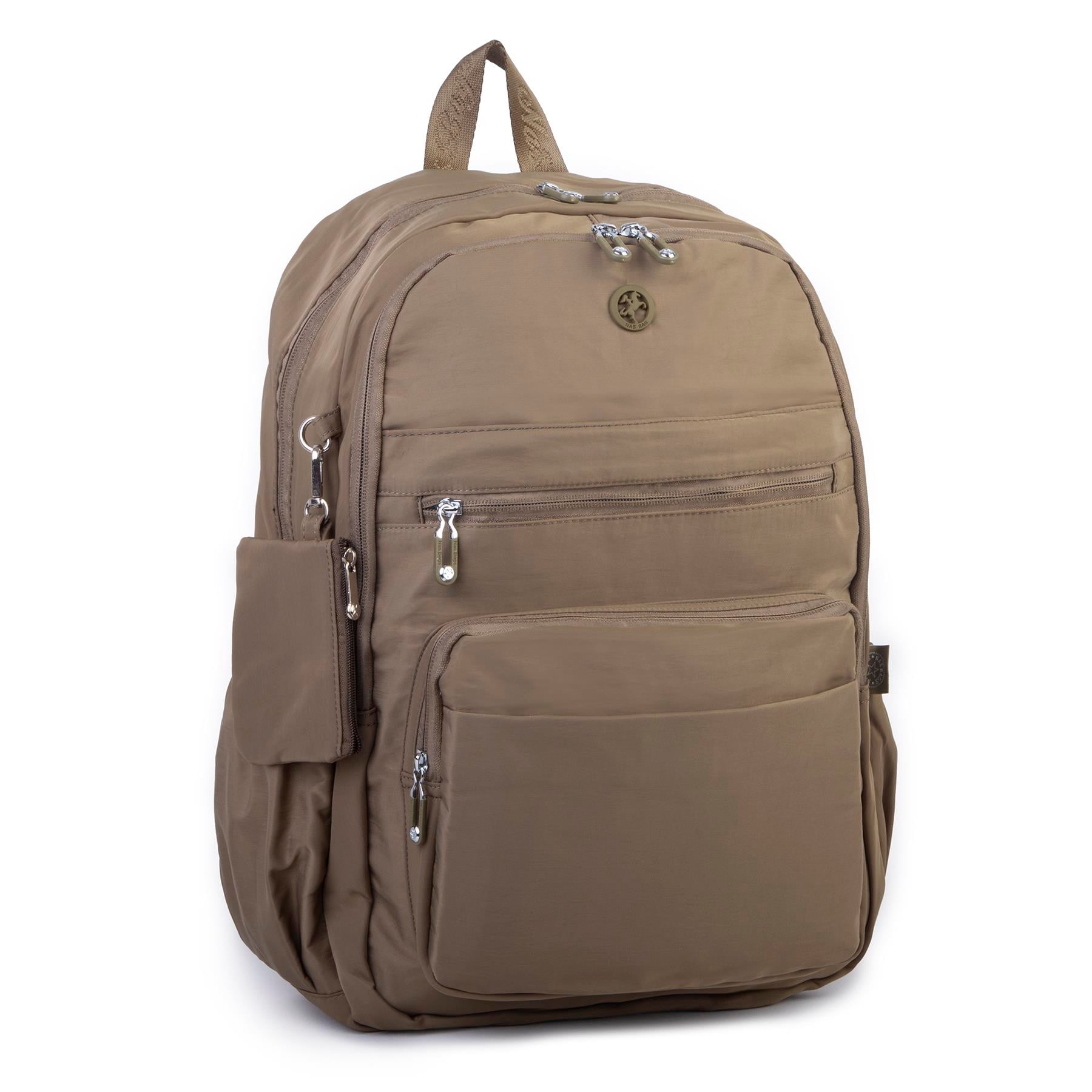 Nas Bag Unisex Büyük Boy Çok Gözlü Hafif Sırt Çantası Haki