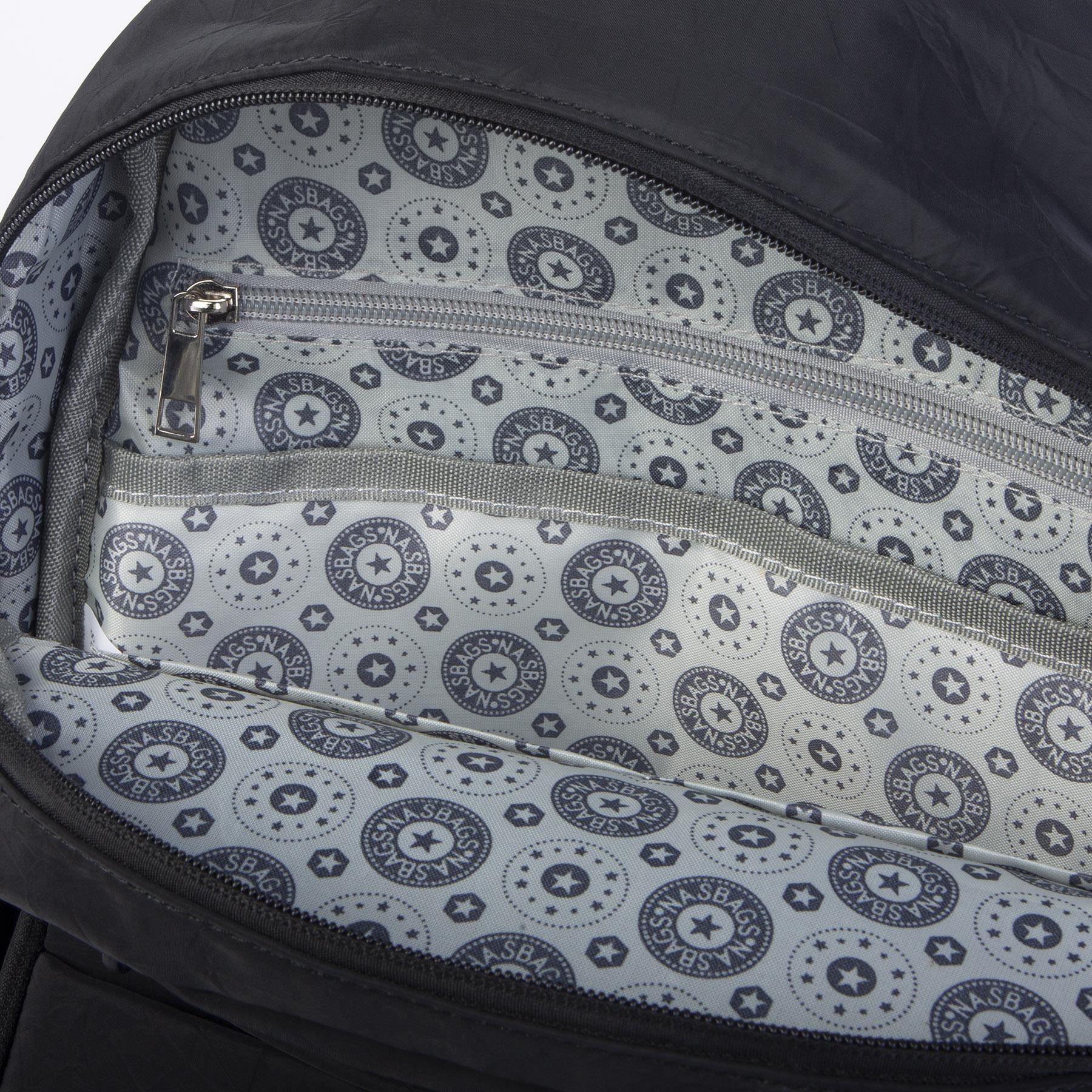 Nas Bag Unisex Büyük Boy Çok Gözlü Su Geçirmez Sırt Çantası Siyah
