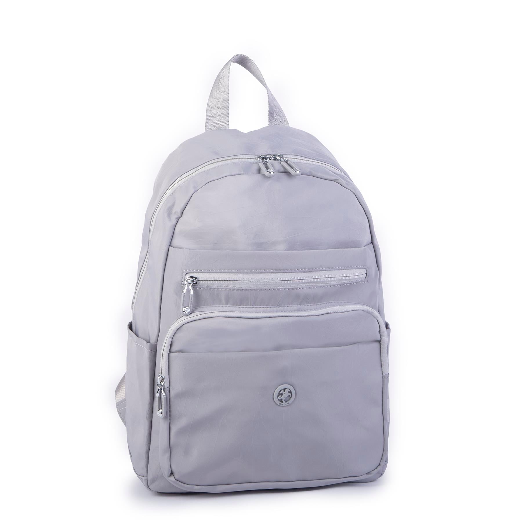 Nas Bag Unisex Büyük Boy Çok Gözlü Su Geçirmez Sırt Çantası Gri
