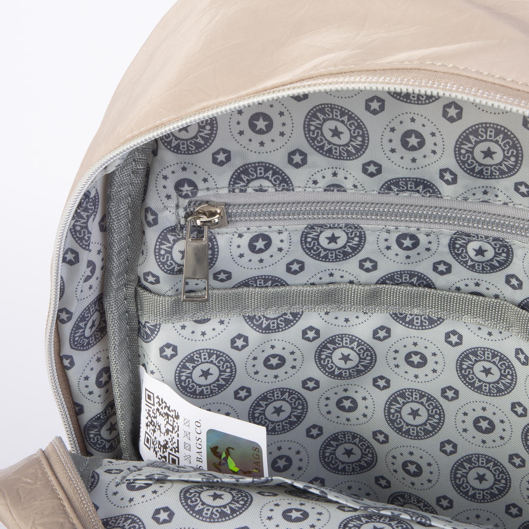 Nas Bag Unisex Büyük Boy Çok Gözlü Su Geçirmez Sırt Çantası Vizon 