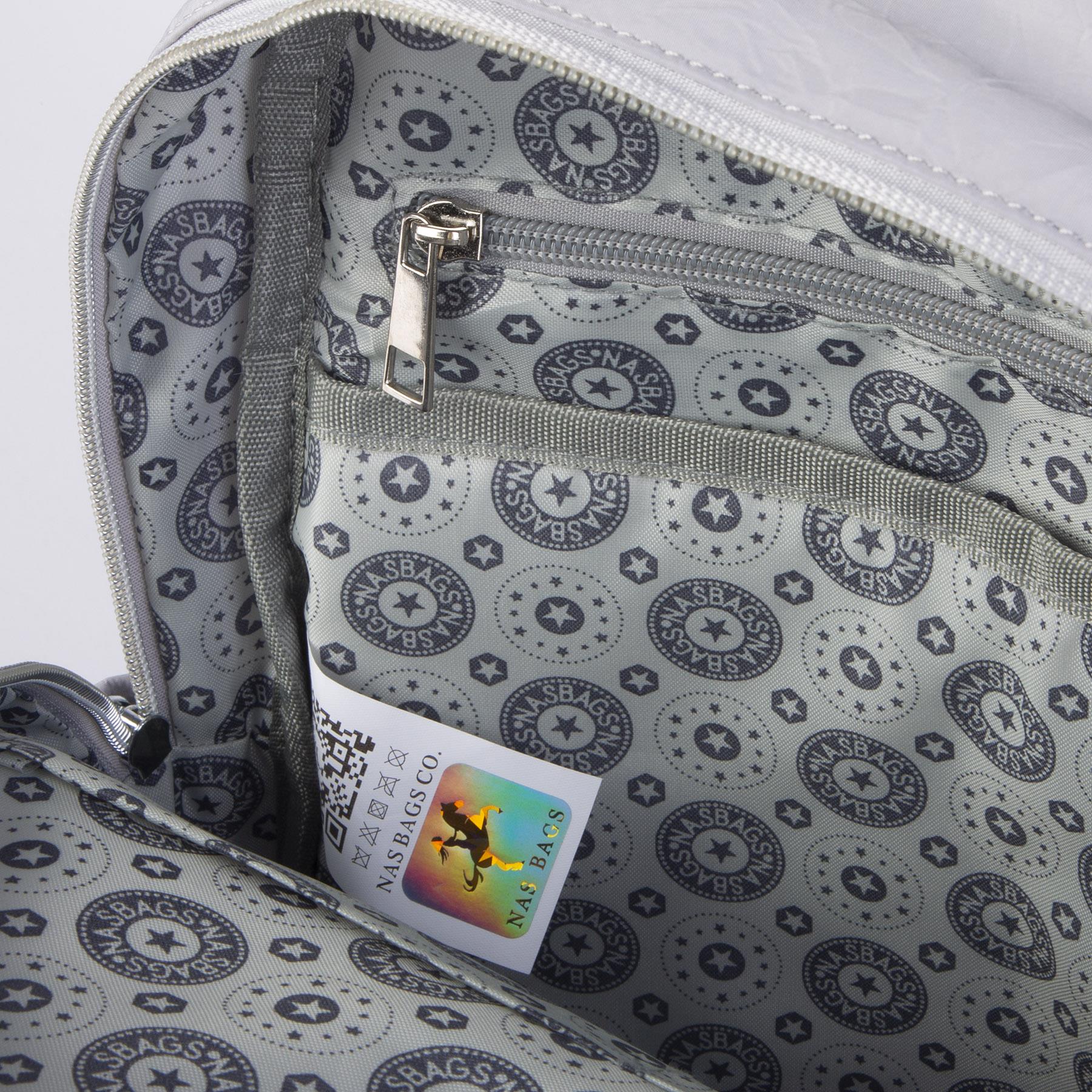 Nas Bag Unisex Büyük Boy Çok Gözlü Su Geçirmez Sırt Çantası Gri