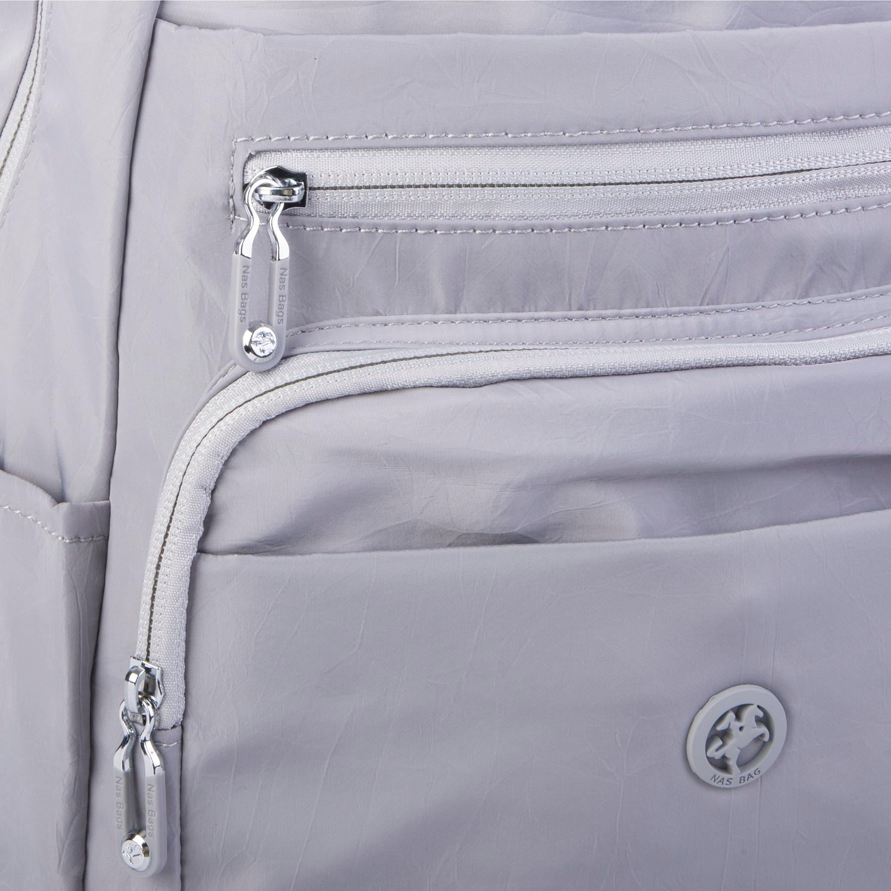 Nas Bag Unisex Büyük Boy Çok Gözlü Su Geçirmez Sırt Çantası Gri