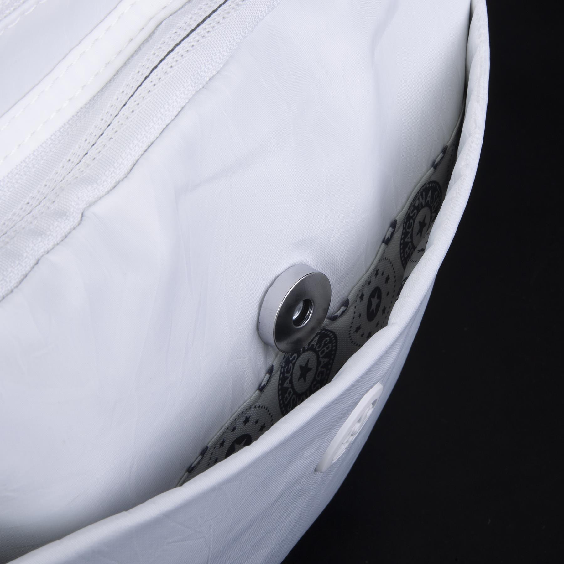 Nas Bag Unisex Büyük Boy Çok Gözlü Su Geçirmez Sırt Çantası Beyaz
