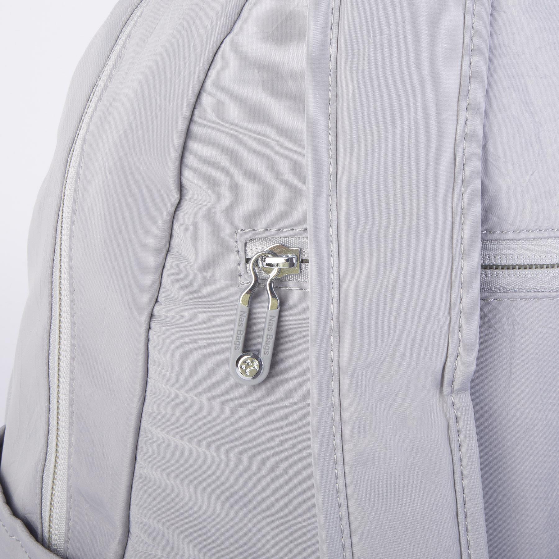 Nas Bag Unisex Büyük Boy Çok Gözlü Su Geçirmez Sırt Çantası Gri