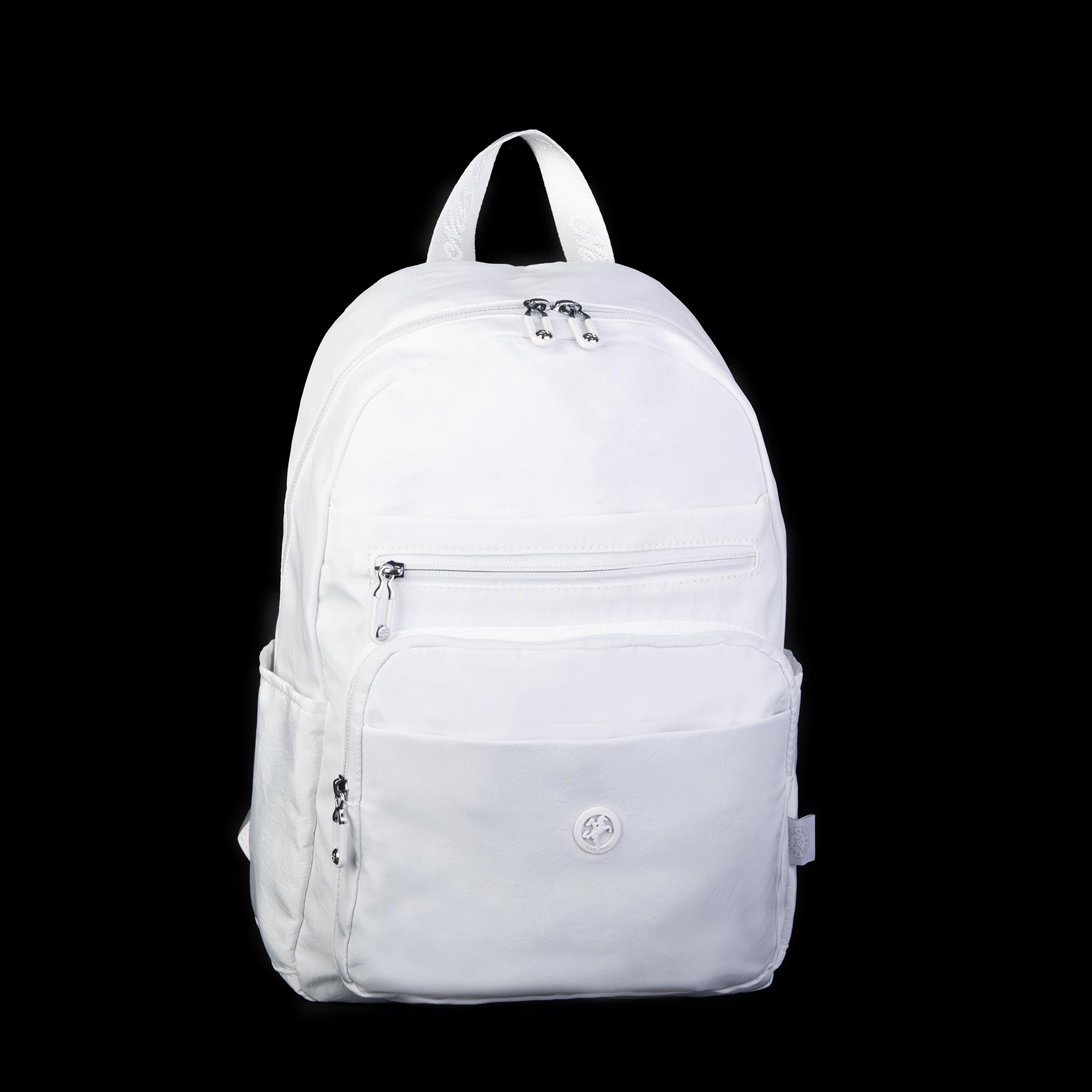 Nas Bag Unisex Büyük Boy Çok Gözlü Su Geçirmez Sırt Çantası Beyaz