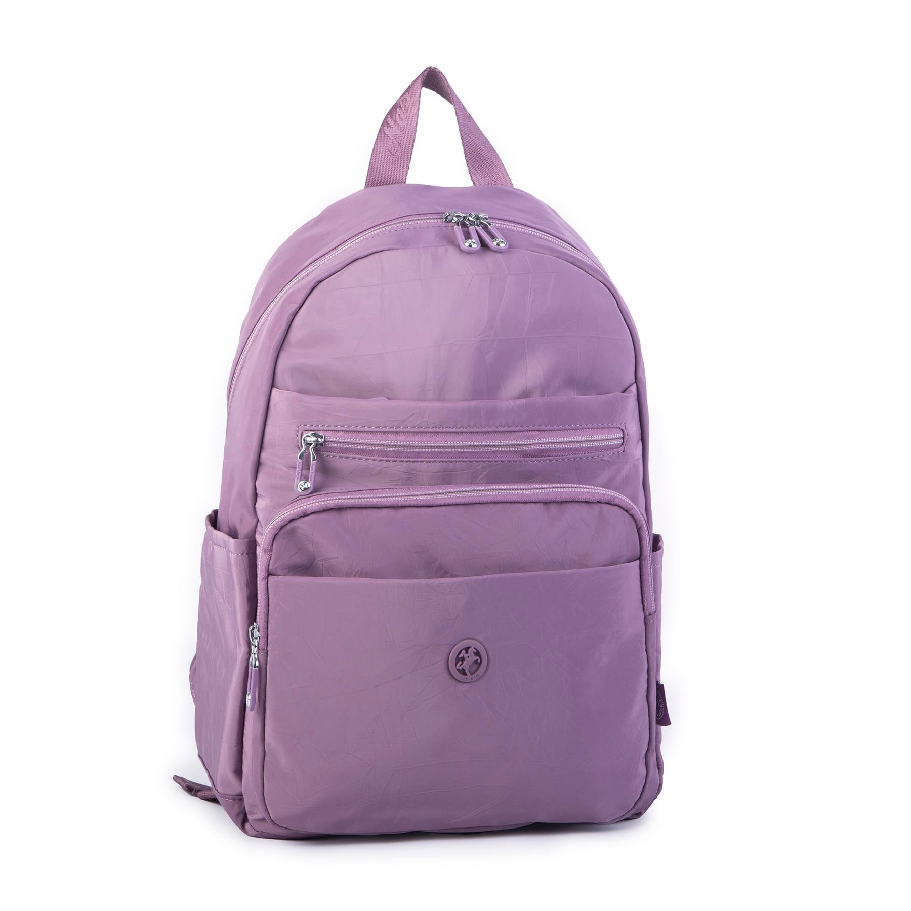 Nas Bag Unisex Büyük Boy Çok Gözlü Su Geçirmez Sırt Çantası Mor 