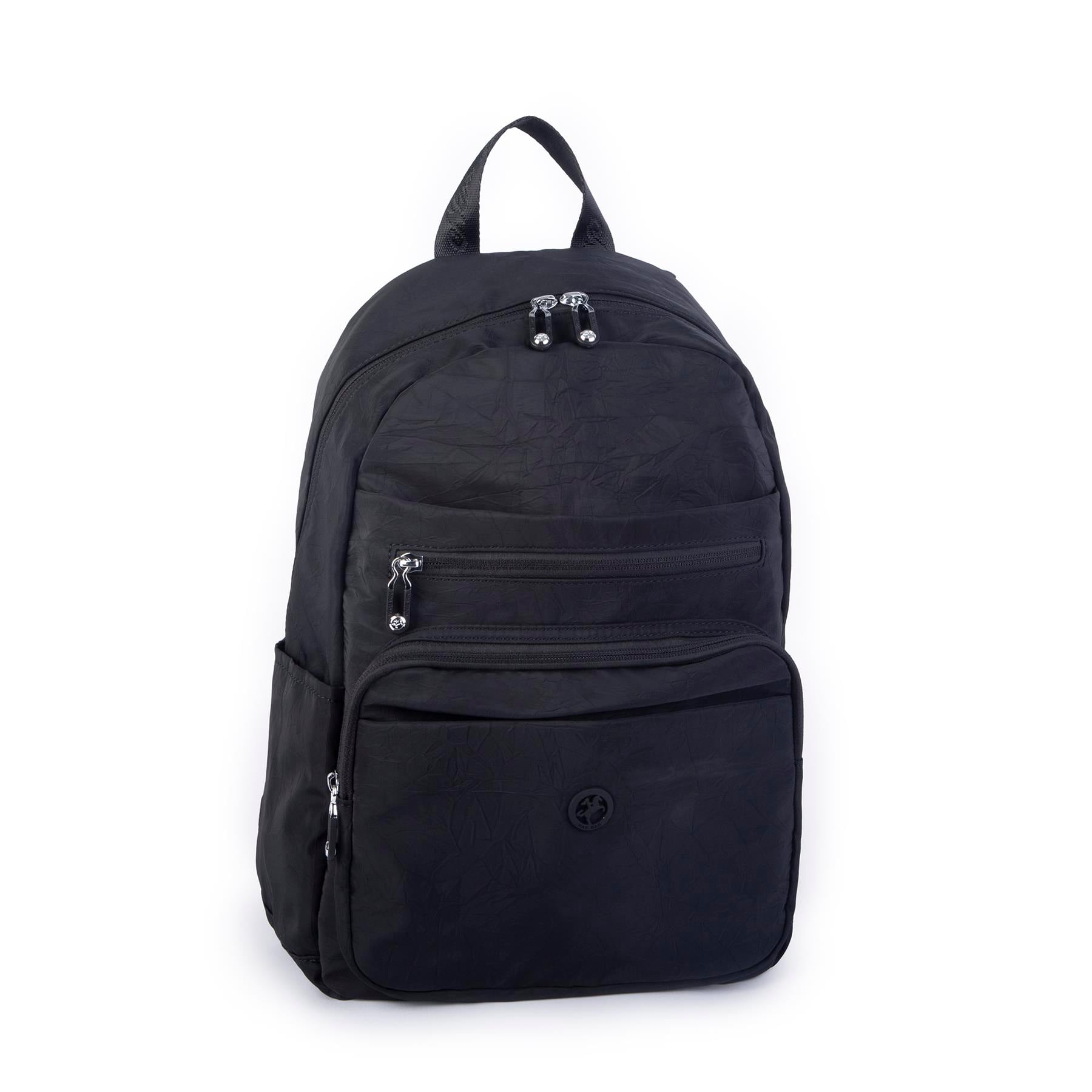 Nas Bag Unisex Büyük Boy Çok Gözlü Su Geçirmez Sırt Çantası Siyah