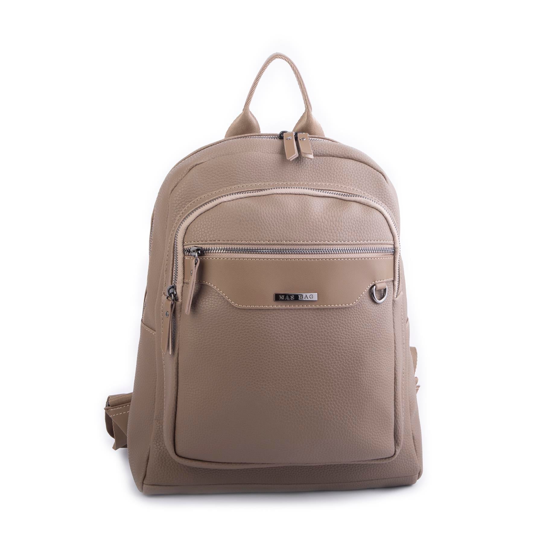 Nas Bag Unisex Büyük Boy Sırt Çantası Tablet Koruma Tasarımı Vizon  Belinda 