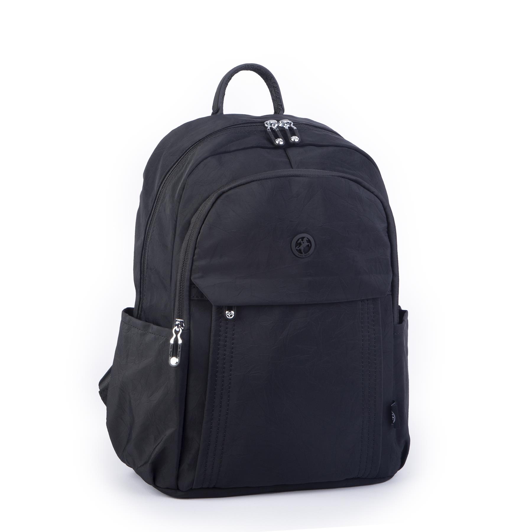Nas Bag Unisex Büyük Boy Su Geçirmez Çok Gözlü Extra Hafif Sportif Sırt Çantası Siyah