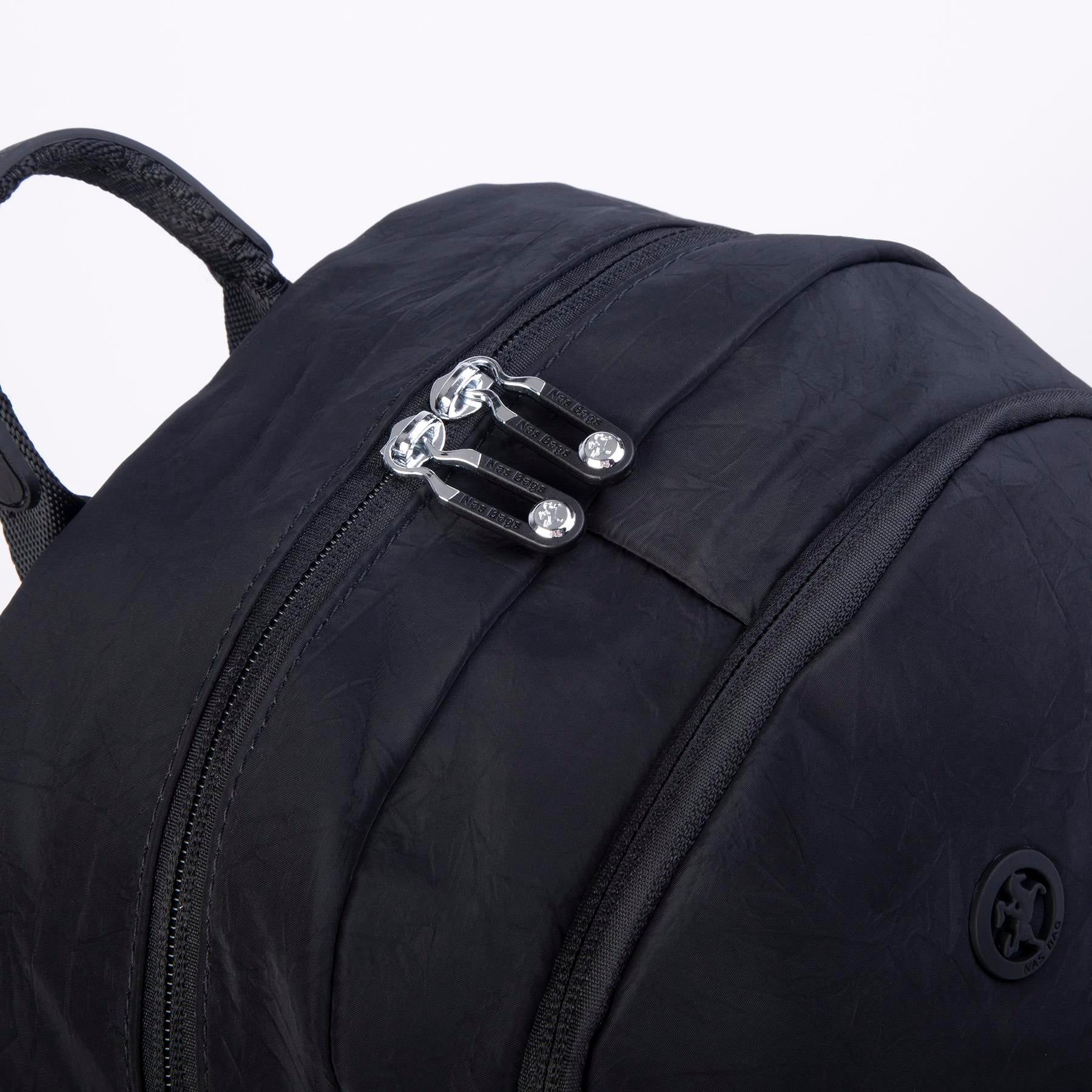 Nas Bag Unisex Büyük Boy Su Geçirmez Çok Gözlü Extra Hafif Sportif Sırt Çantası Siyah
