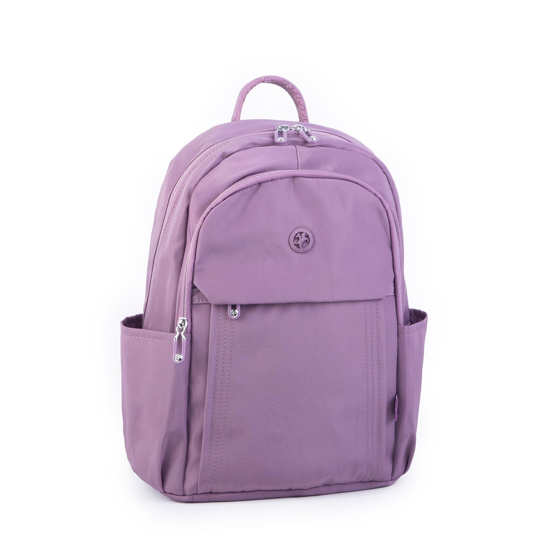 Nas Bag Unisex Büyük Boy Su Geçirmez Çok Gözlü Extra Hafif Sportif Sırt Çantası Mor