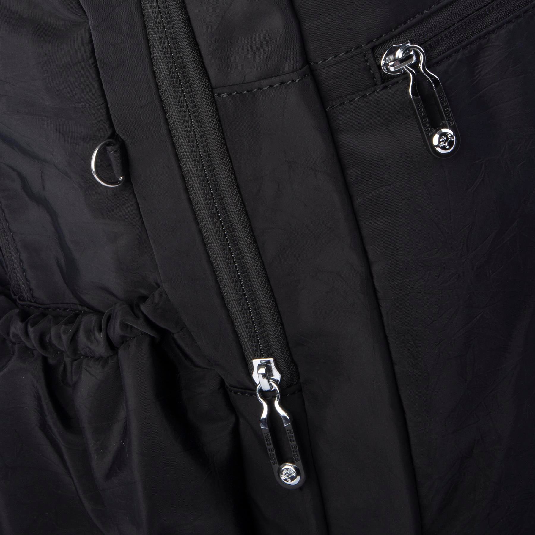 Nas Bag Unisex Büyük Boy Su Geçirmez (waterproof) Hafif Sırt Çantası Çok Gözlü Siyah 