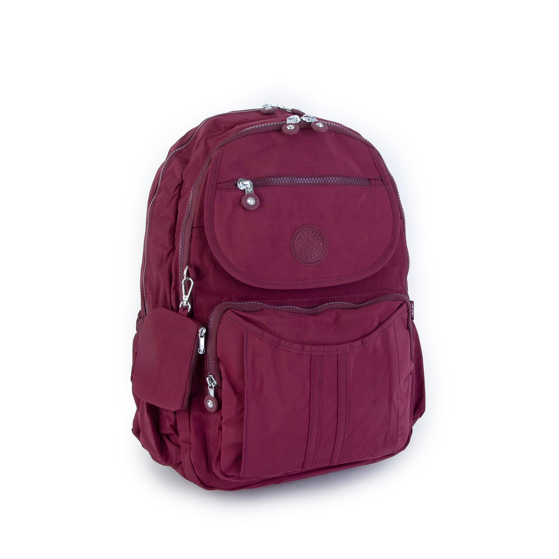 Nas Bag Unisex Büyük Boy  Zararlı Kimyasal İçermeyen Waterproof Sırt Çantası Bordo