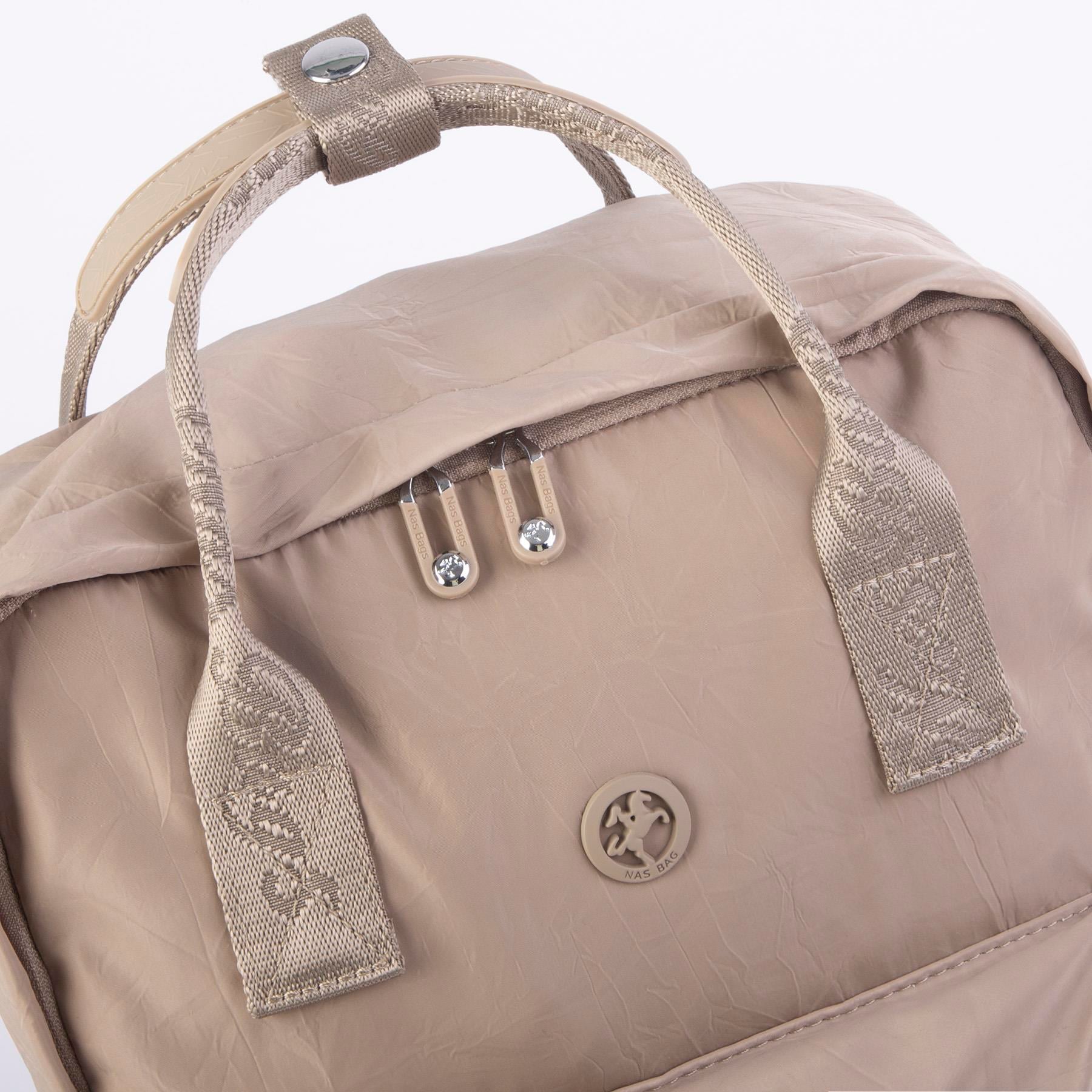 Nas Bag Unisex Sırt ve El Çantası Büyük Boy Su Geçirmez Sırt Çantası (29x40 cm ) Vizon 