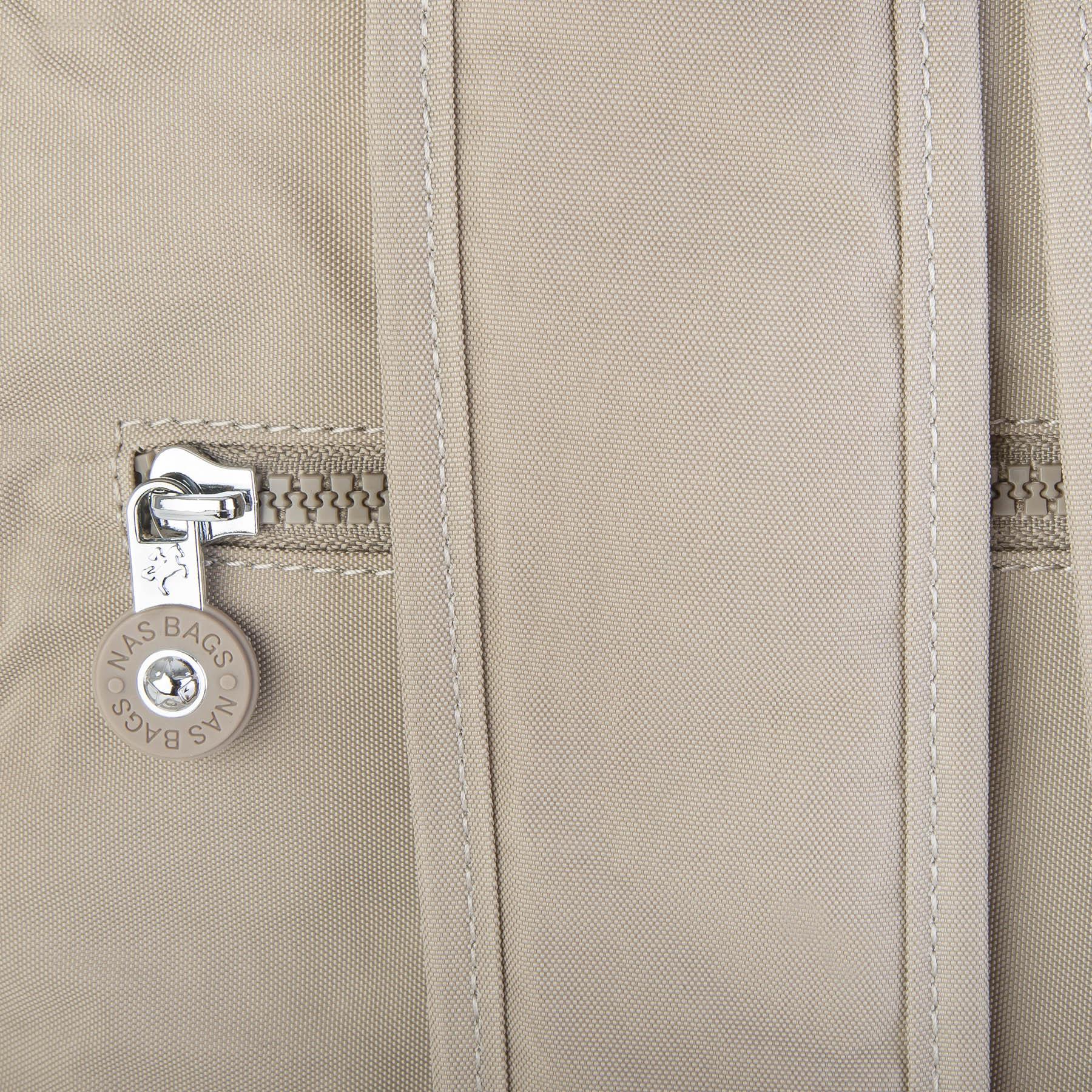 Nas Bag Unisex Su İtici Özellik Kazandırılmış Çok Gözlü Büyük Boy Sırt Çantası Vizon
