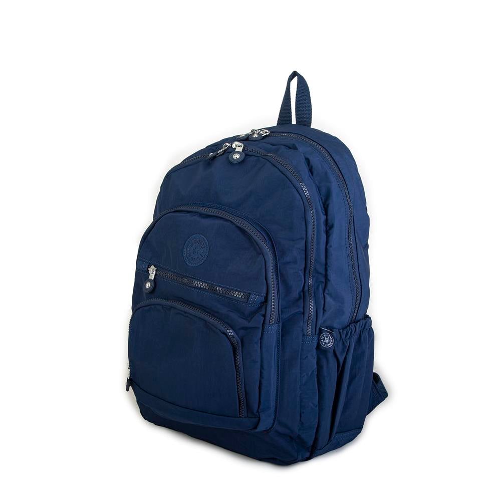 Nas Bag Unisex Su İtici Özellik Kazandırılmış Çok Gözlü Büyük Boy Sırt Çantası Lacivert 