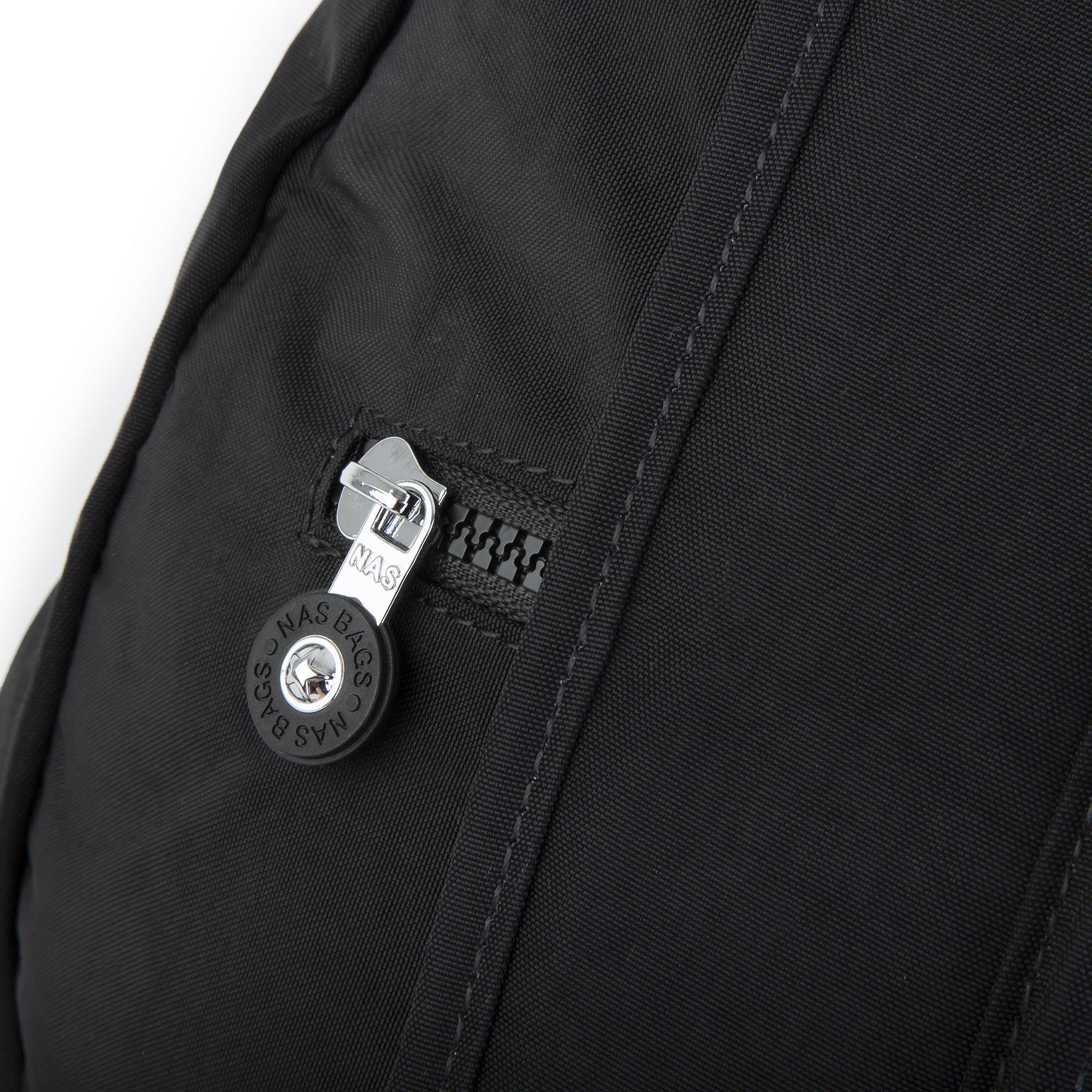 Nas Bag Unisex Su İtici Özellik Kazandırılmış Çok Gözlü Büyük Boy Sırt Çantası Siyah