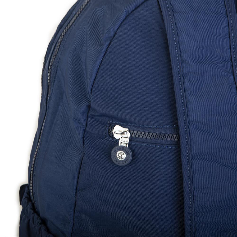 Nas Bag Unisex Su İtici Özellik Kazandırılmış Çok Gözlü Büyük Boy Sırt Çantası Lacivert 