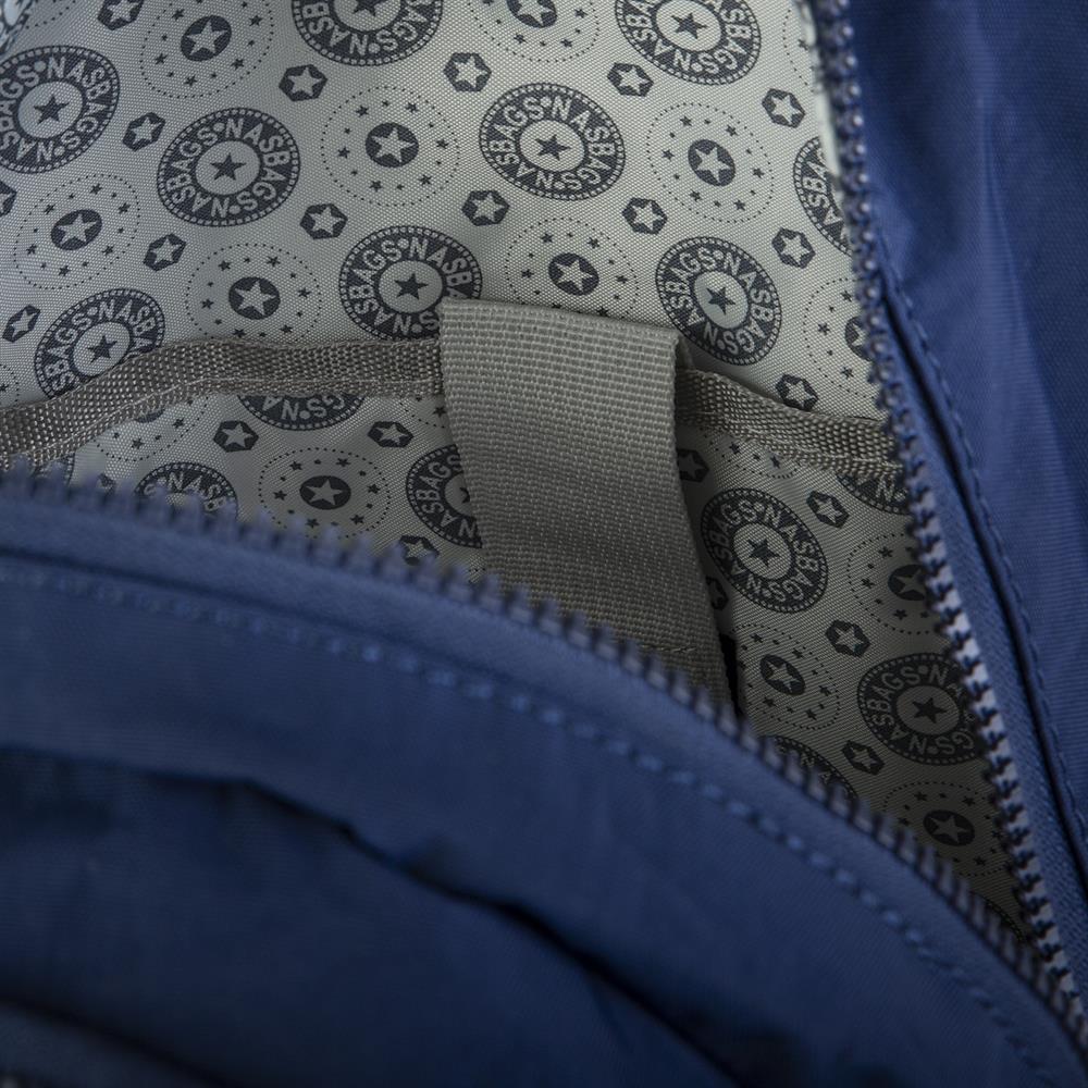 Nas Bag Unisex Su İtici Özellik Kazandırılmış Çok Gözlü Büyük Boy Sırt Çantası Lacivert 