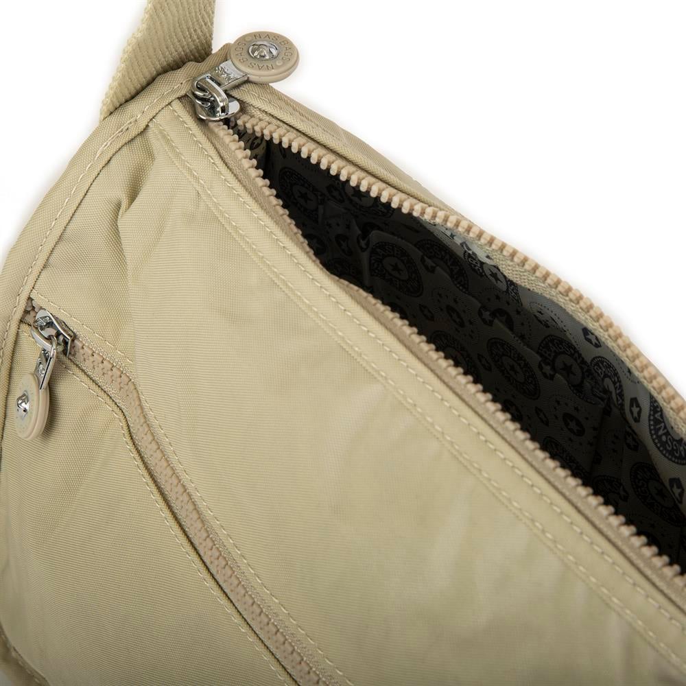Nas Bag Unisex Zararlı Kimyasal İçermeyen Su İtici Özellikte Çapraz Çanta Bej