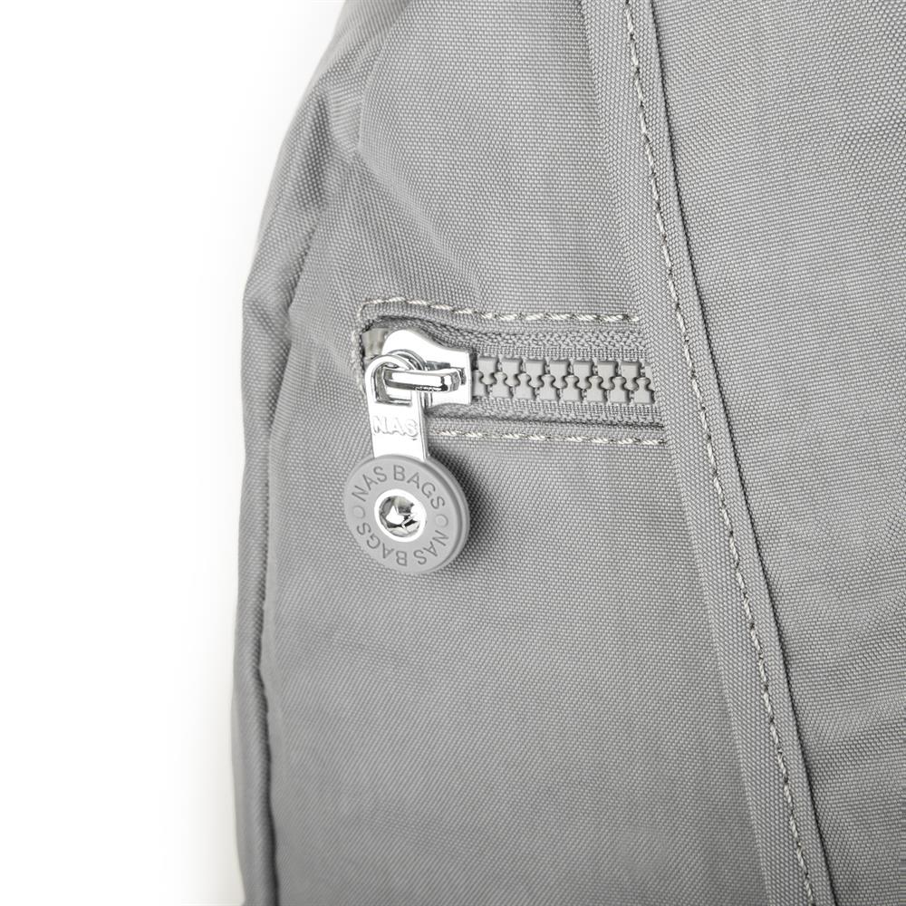 Nas Bag Unisex Zararlı Kimyasal İçermeyen Waterproof Sırt Çantası Açık Gri (35x47x20 cm)