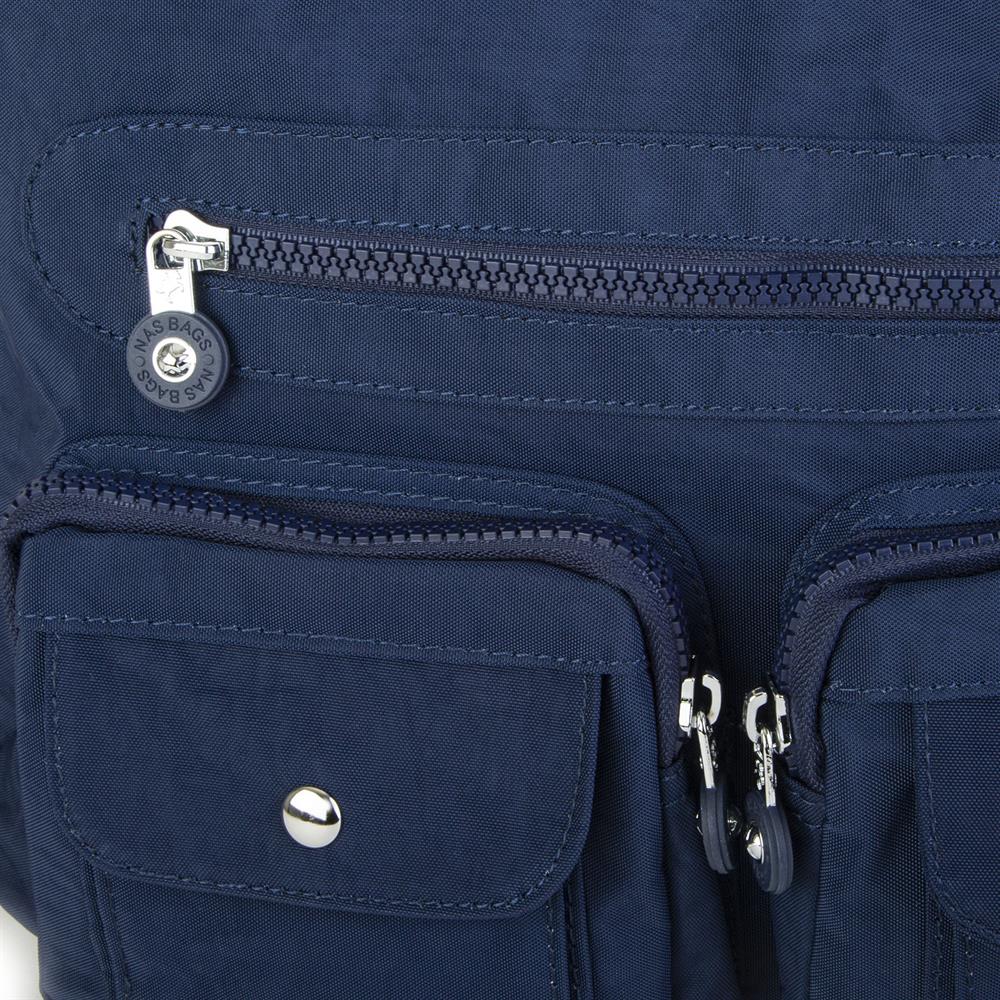 Nas Bag Unisex Zararlı Kimyasal İçermeyen Su İtici Özelliğe Sahip Omuz ve Sırt Çantası Dönüştürülebilir Tasarım  Lacivert