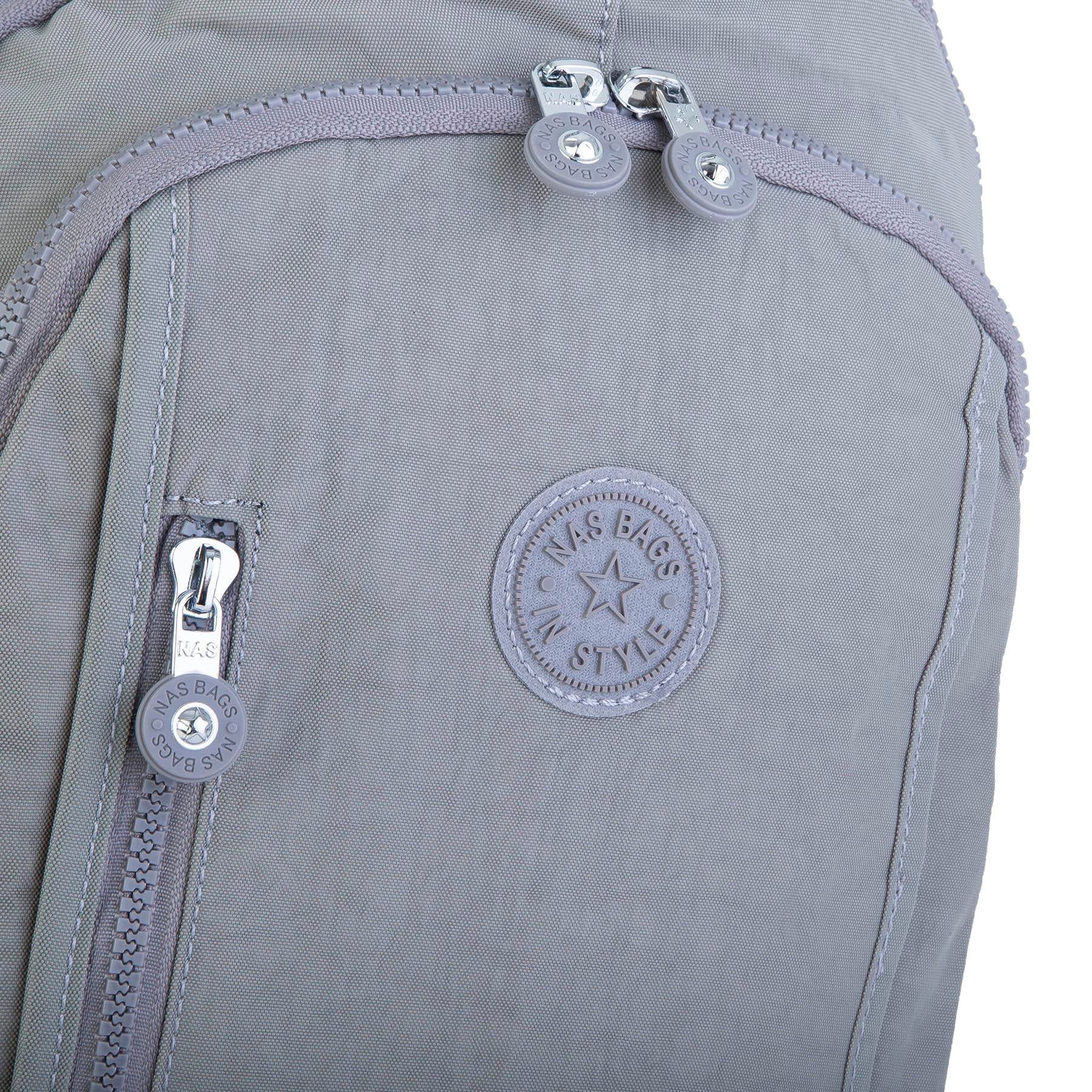 Nas Bag Unisex Zararlı Kimyasal İçermeyen Waterproof Sırt Çantası Açık Gri