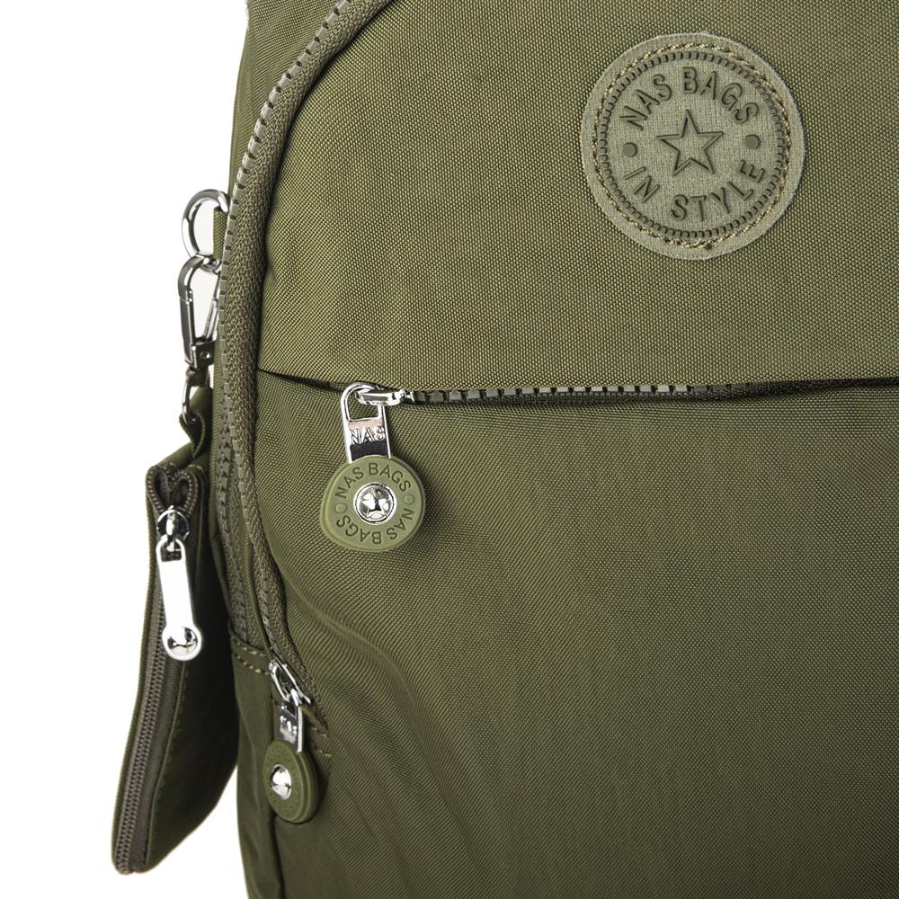 Nas Bag Unisex Zararlı Kimyasal İçermeyen Waterproof Sırt Çantası Koyu Yeşil (30x44 cm )