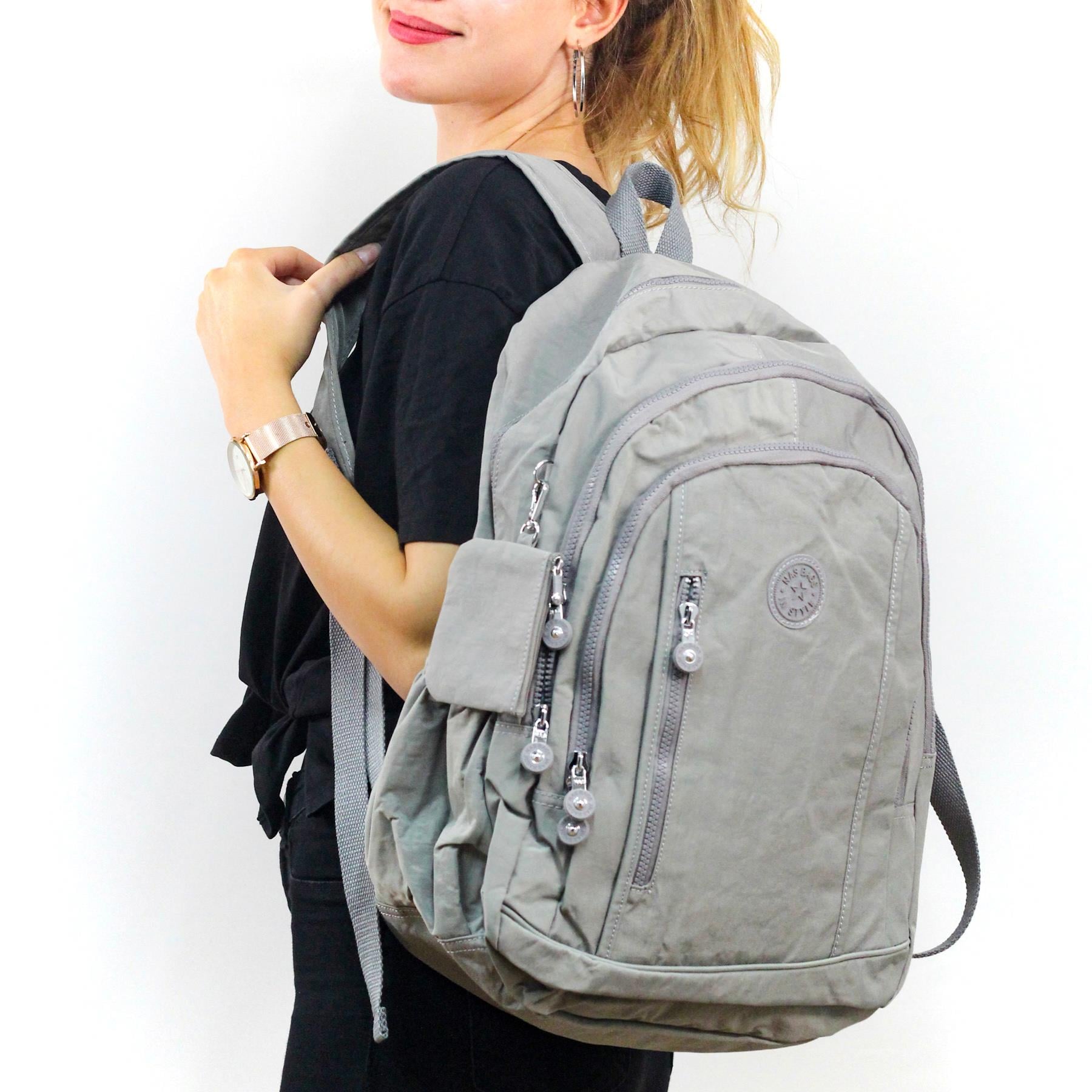 Nas Bag Unisex Zararlı Kimyasal İçermeyen Waterproof Sırt Çantası Açık Gri