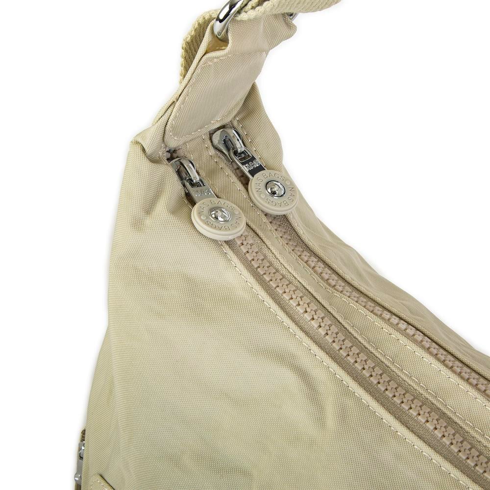 Nas Bag Unisex Zararlı Kimyasal İçermeyen Su İtici Özelliğe Sahip Omuz ve Sırt Çantası Dönüştürülebilir Tasarım  Bej 