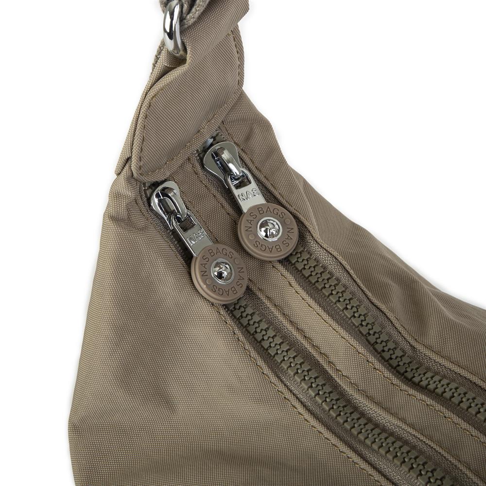 Nas Bag Unisex Zararlı Kimyasal İçermeyen Su İtici Özelliğe Sahip Omuz ve Sırt Çantası Dönüştürülebilir Tasarım  Vizon 