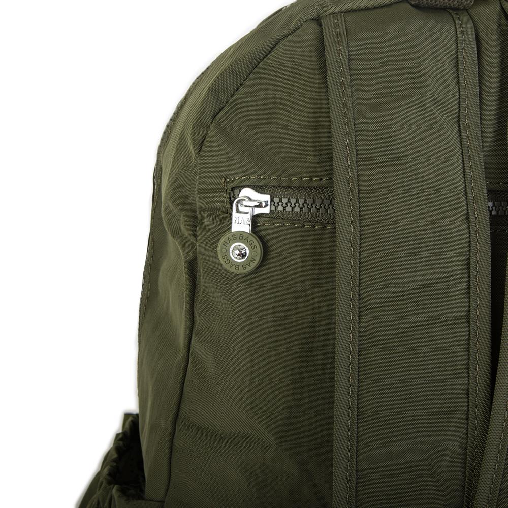 Nas Bag Unisex Zararlı Kimyasal İçermeyen Waterproof Sırt Çantası Koyu Yeşil