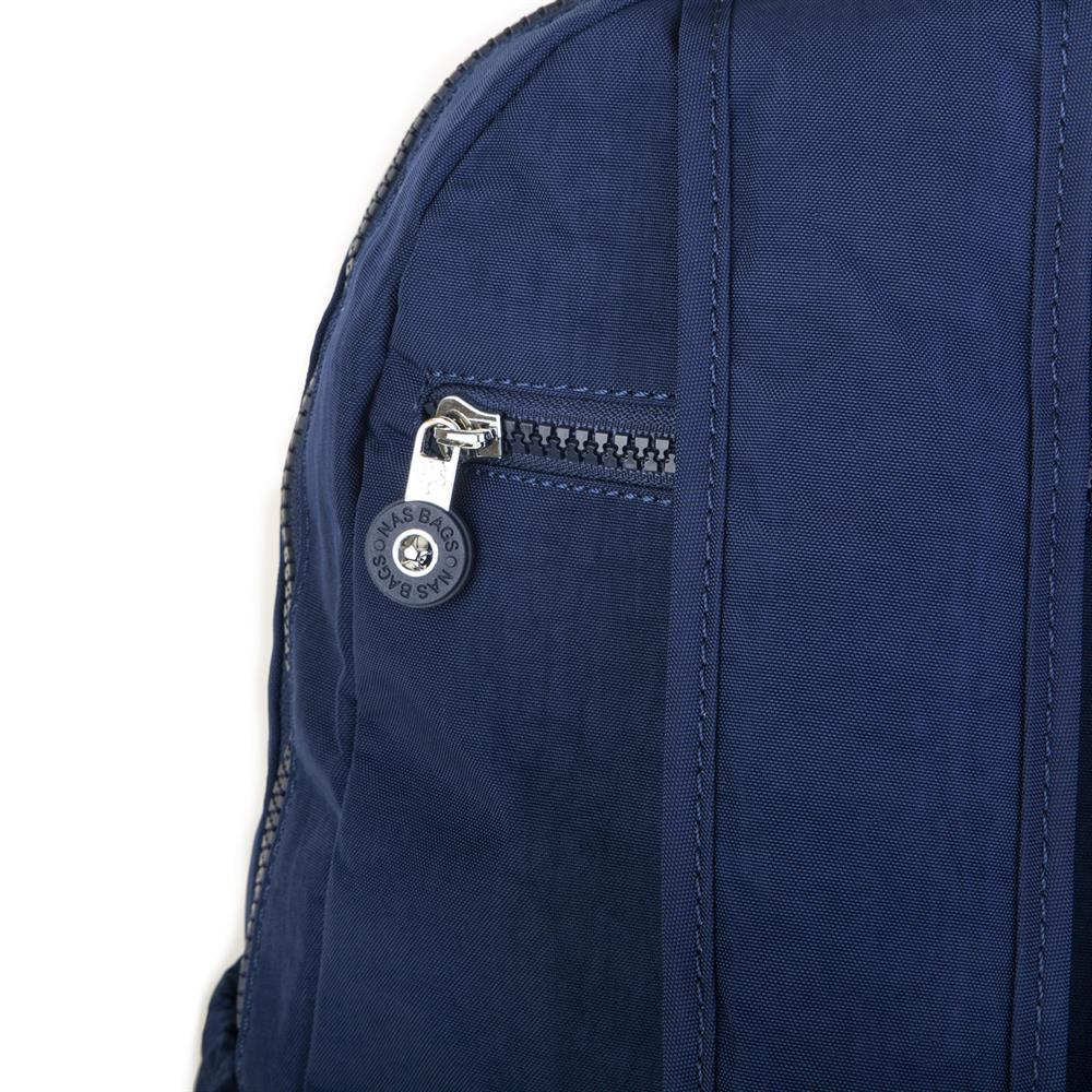 Nas Bag Unisex Zararlı Kimyasal İçermeyen Waterproof Sırt Çantası Lacivert(30x44 cm )