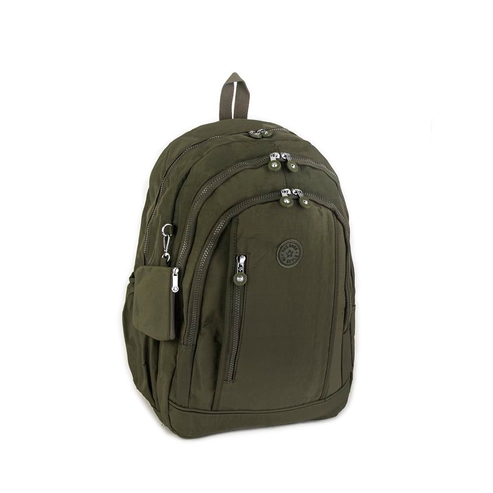 Nas Bag Unisex Zararlı Kimyasal İçermeyen Waterproof Sırt Çantası Koyu Yeşil