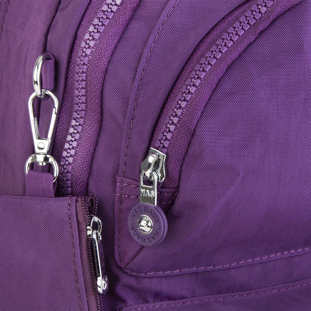 Nas Bag Unisex Zararlı Kimyasal İçermeyen Waterproof Sırt Çantası Mor