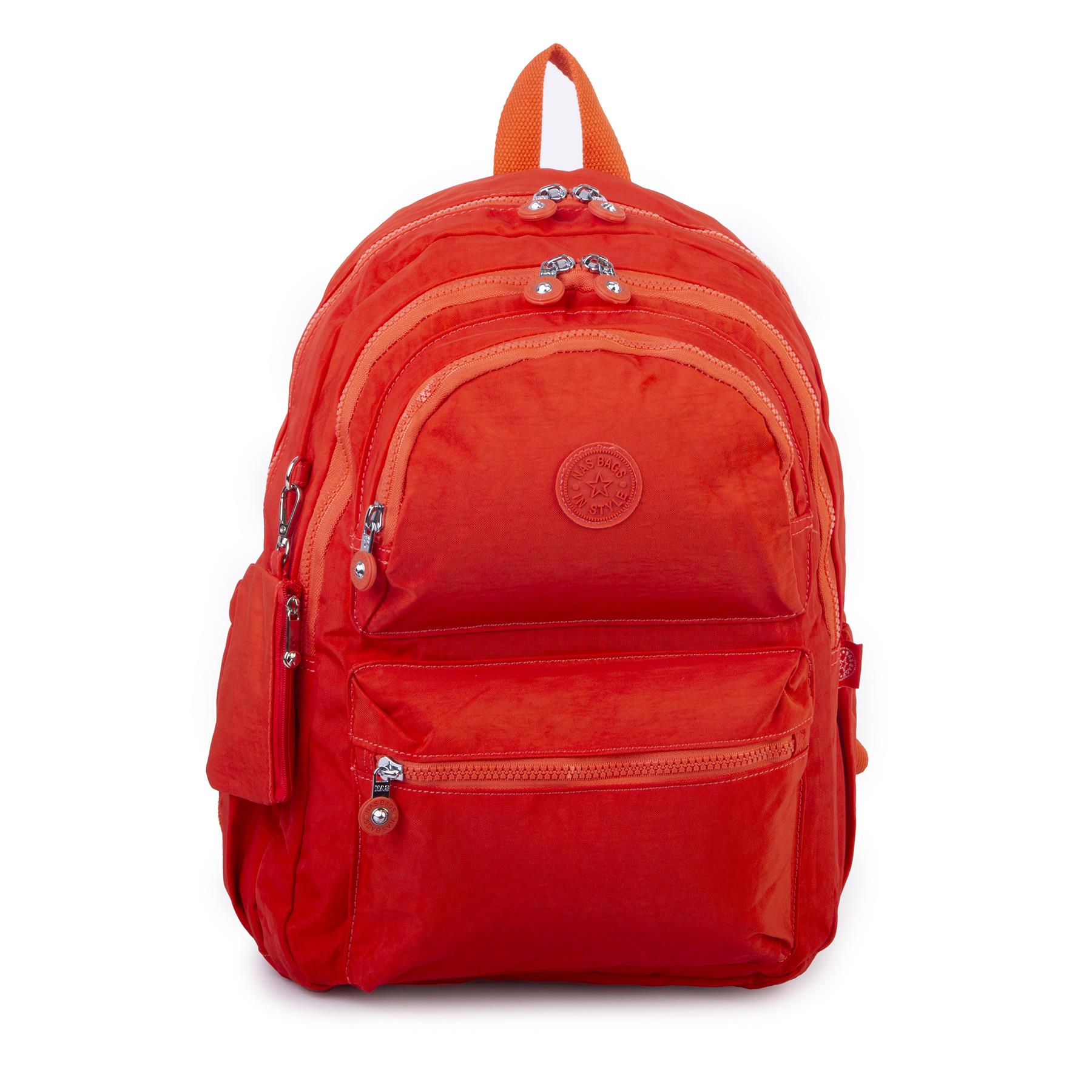 Nas Bag Unisex Zararlı Kimyasal İçermeyen Waterproof Sırt Çantası Turuncu