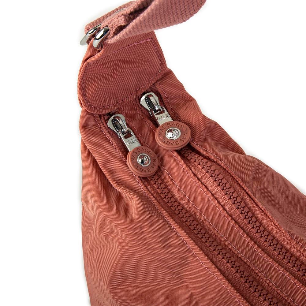 Nas Bag Unisex Zararlı Kimyasal İçermeyen Su İtici Özelliğe Sahip Omuz ve Sırt Çantası Dönüştürülebilir Tasarım  Gül Kurusu