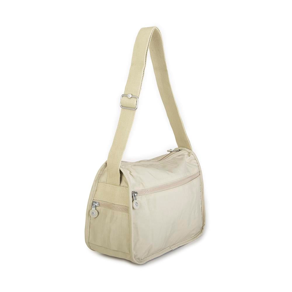 Nas Bag Unisex Zararlı Kimyasal İçermeyen Su İtici Özellikte Çapraz Çanta Bej