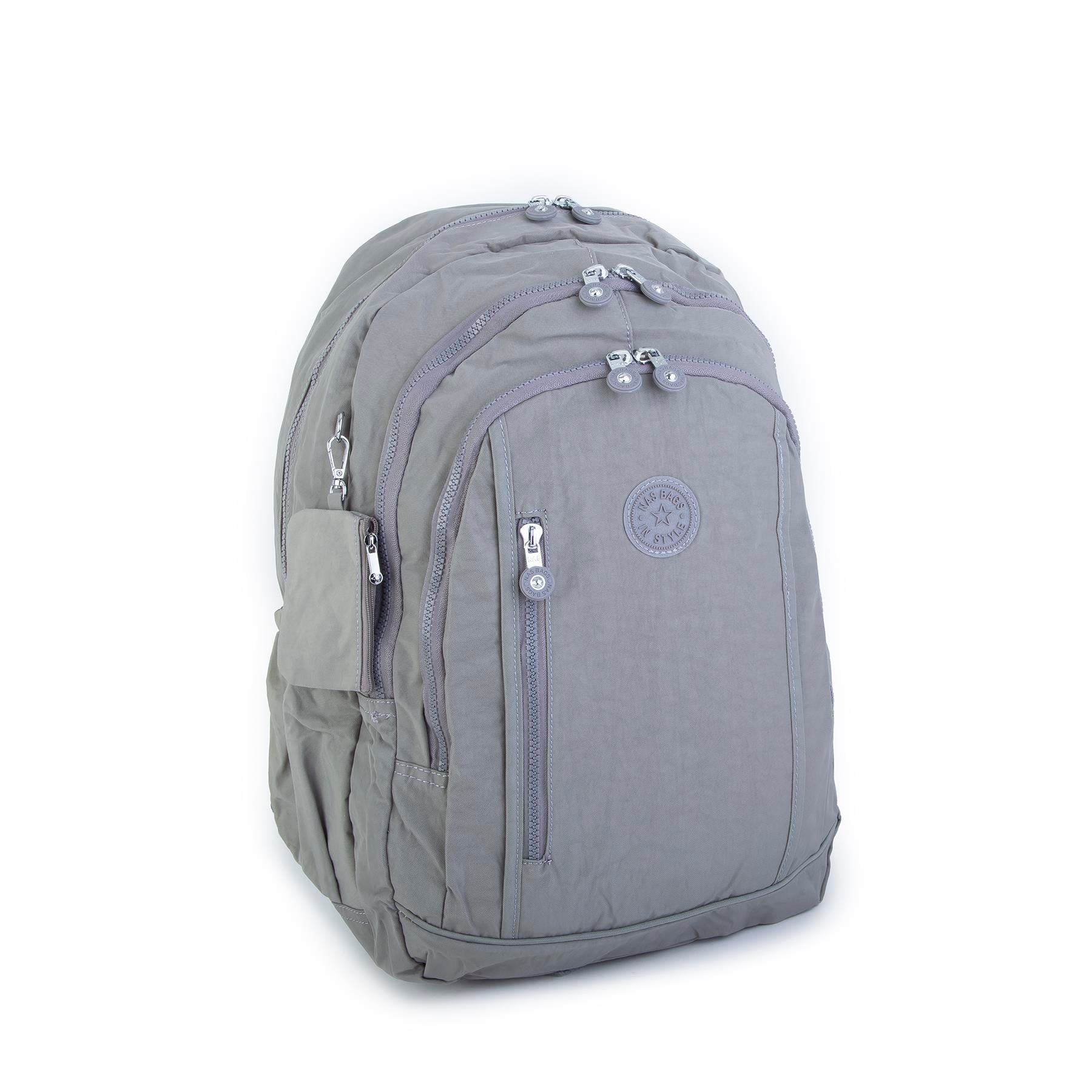 Nas Bag Unisex Zararlı Kimyasal İçermeyen Waterproof Sırt Çantası Açık Gri