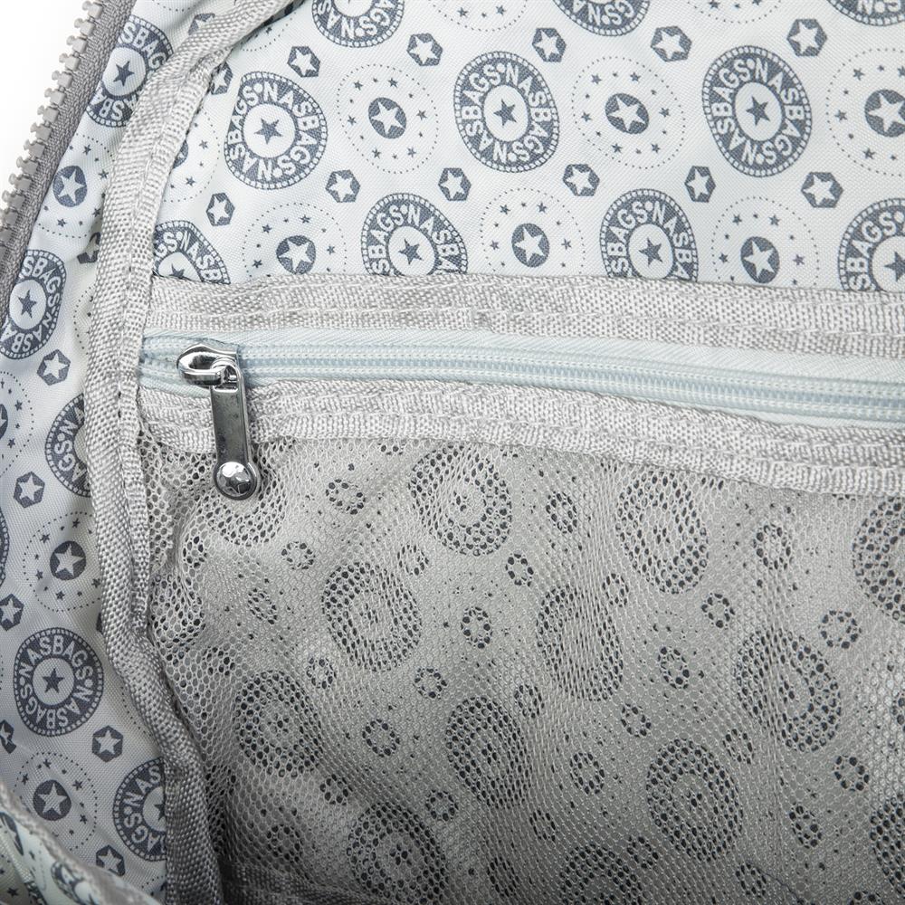 Nas Bag Unisex Zararlı Kimyasal İçermeyen Waterproof Sırt Çantası Açık Gri