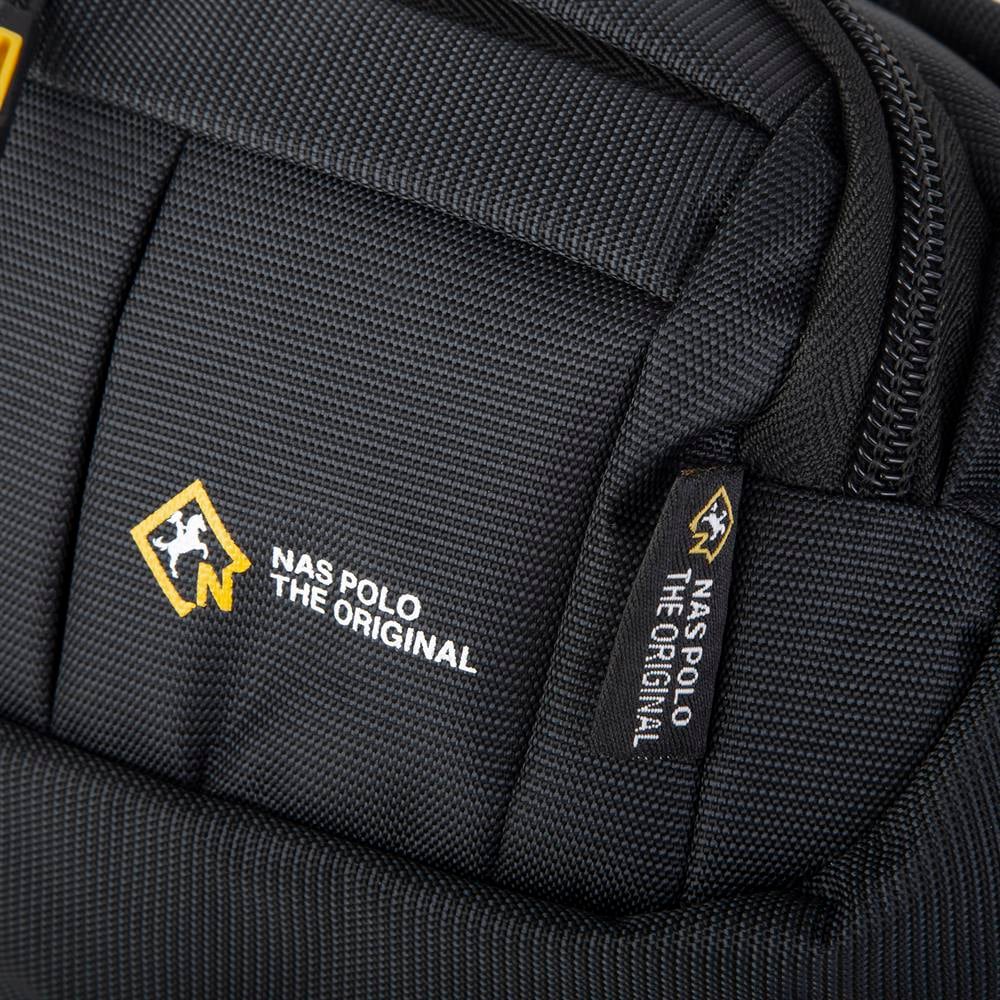 Nas Bag (Waterproof) Outdoor Fonksiyonel Çok Gözlü Erkek Bel ve Body Bag Siyah