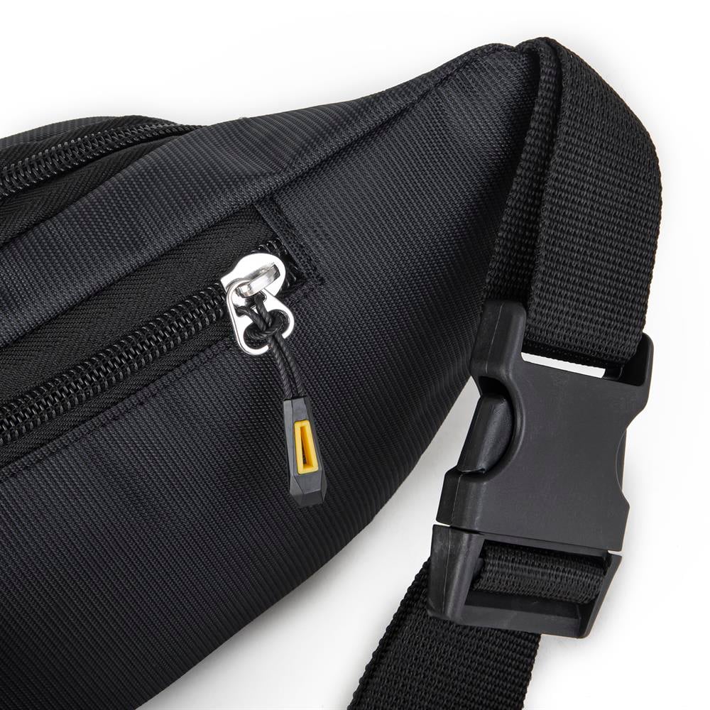 Nas Bag (Waterproof) Outdoor Fonksiyonel Çok Gözlü Erkek Bel ve Body Bag Siyah
