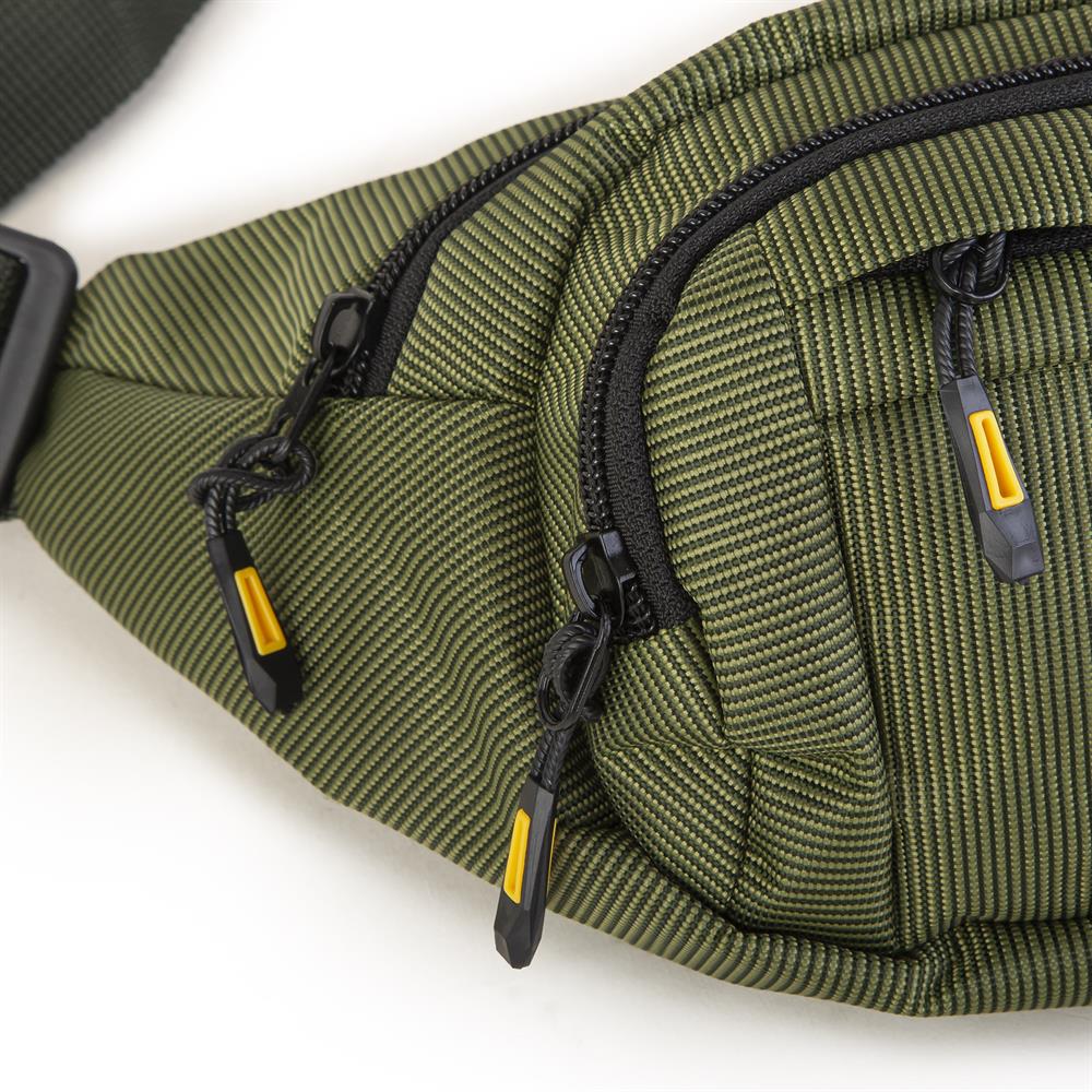 Nas Bag (Waterproof) Outdoor Fonksiyonel Çok Gözlü Erkek Bel ve Body Bag Haki Yeşil