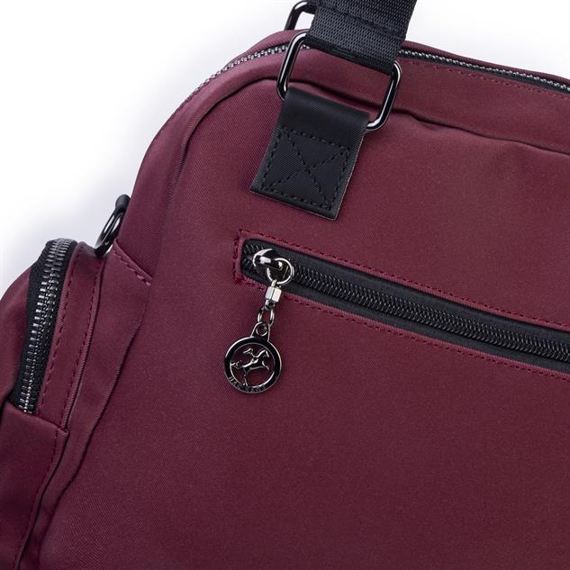  Nas Bag Çok Gözlü Orta Boy Omuz ve Çapraz Çanta Bordo Siyah  Buzzy