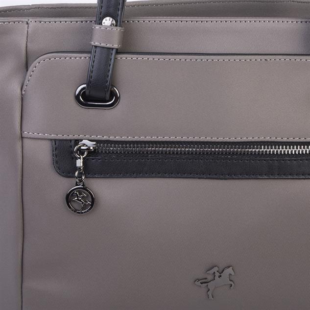  Nas Bag Kadın  Büyük Boy Omuz Çantası Gri Siyah Buzzy