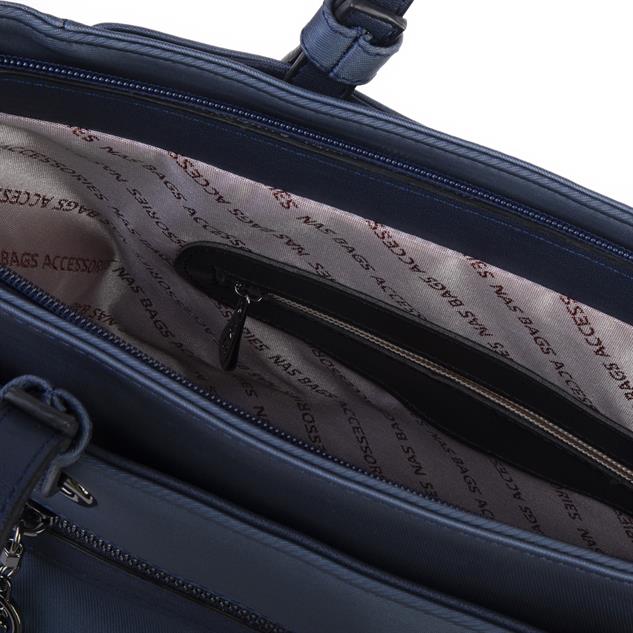  Nas Bag Kadın  Büyük Boy Omuz Çantası Lacivert  Buzzy