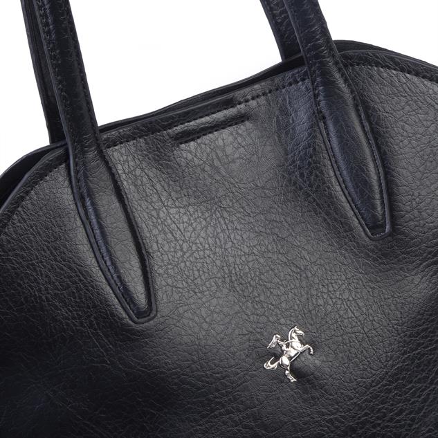  Nas Bag Kadın  Büyük Boy Omuz Çantası Çapraz Askılı Siyah Victoria